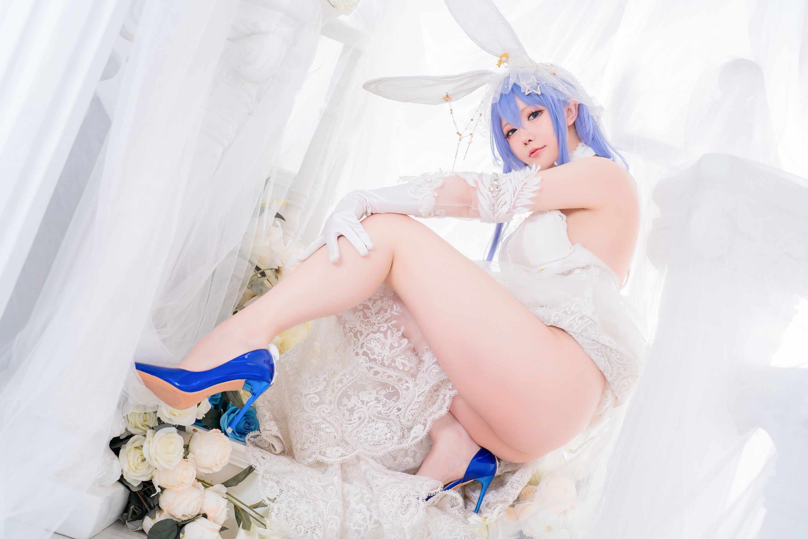 [福利COS] Coser小姐姐星之迟迟 - 碧蓝航线 花园