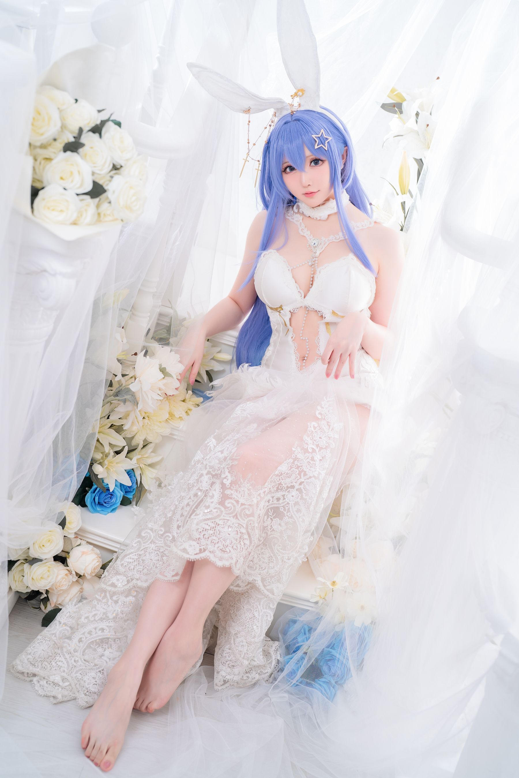 [福利COS] Coser小姐姐星之迟迟 - 碧蓝航线 花园