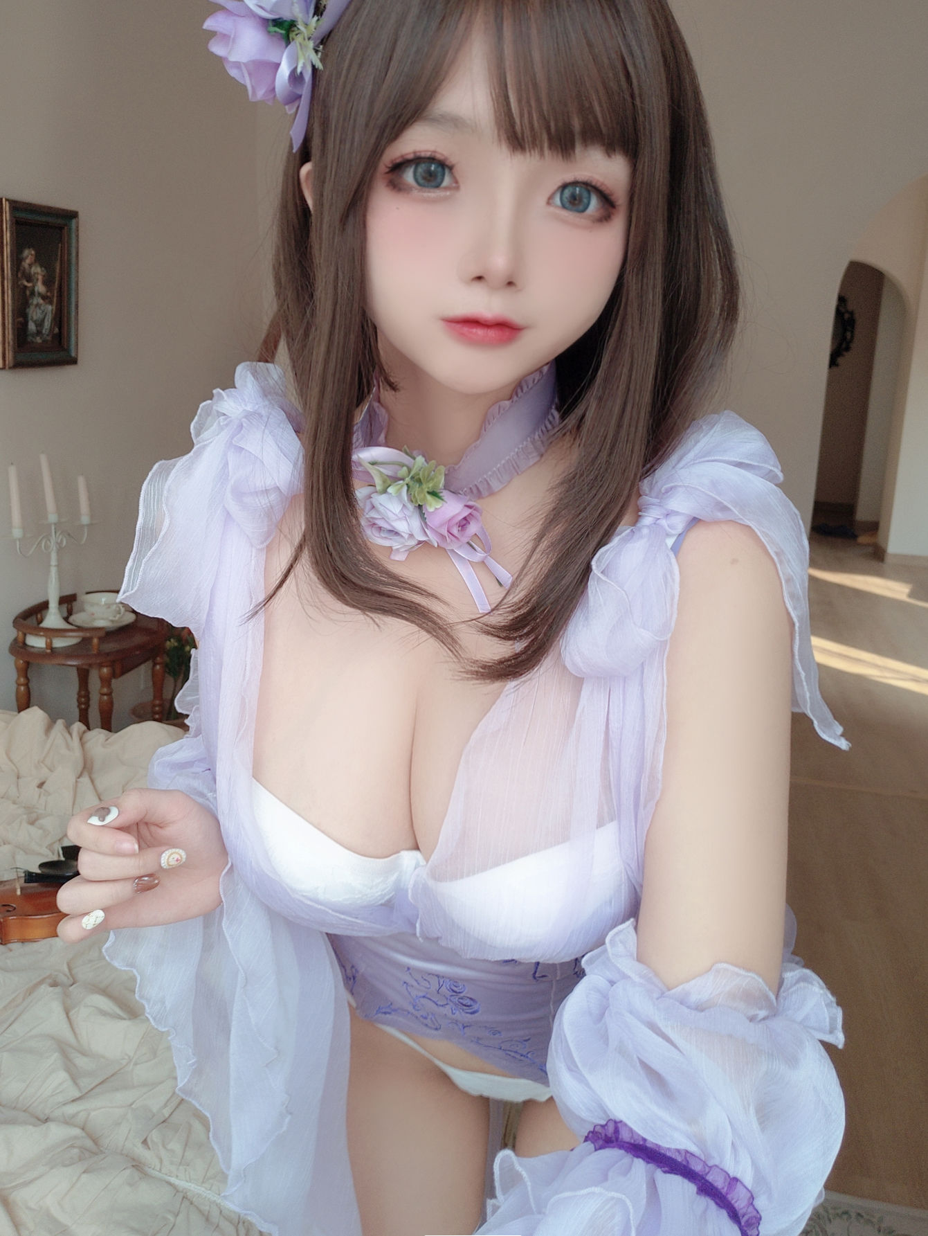 [福利COS] Cosplay日奈娇 - 睡美人 自摄