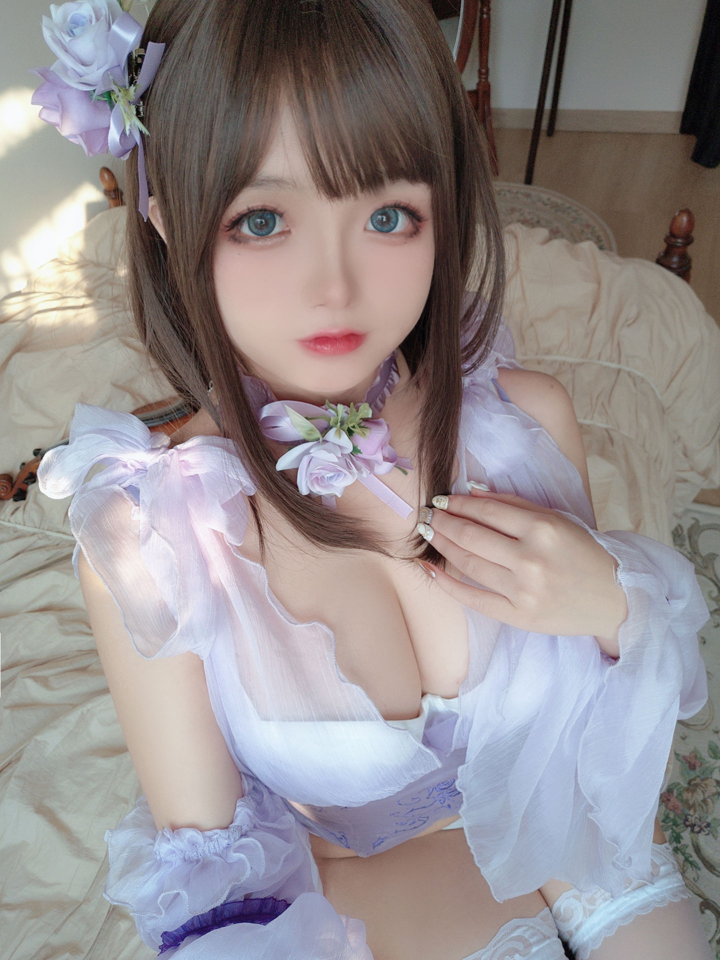 [福利COS] Cosplay日奈娇 - 睡美人 自摄