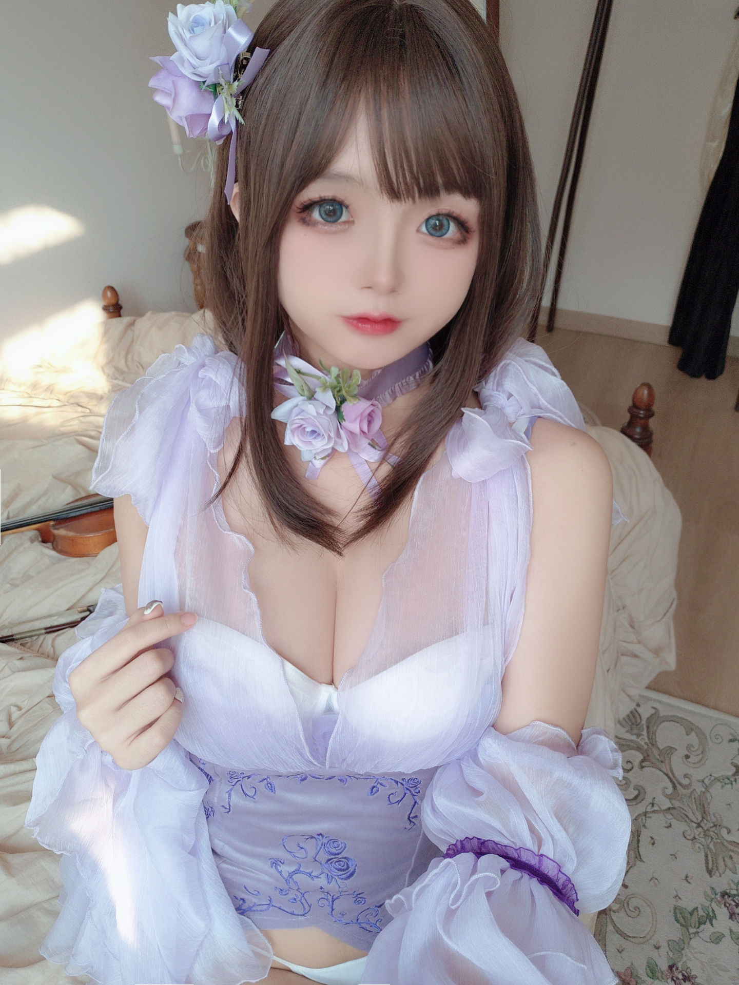 [福利COS] Cosplay日奈娇 - 睡美人 自摄