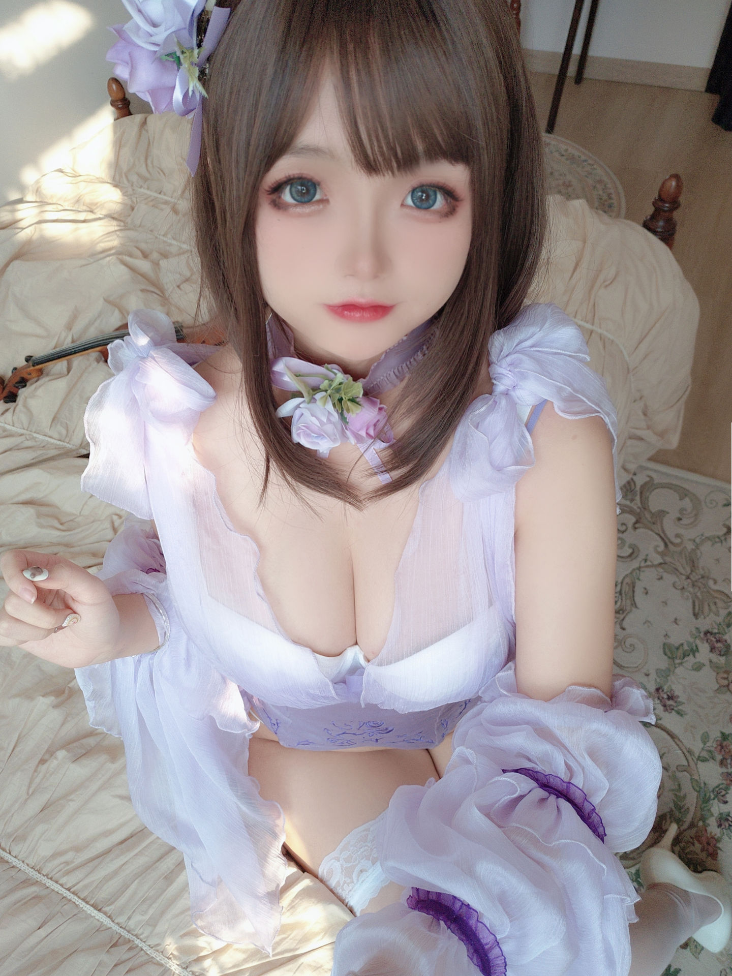 [福利COS] Cosplay日奈娇 - 睡美人 自摄