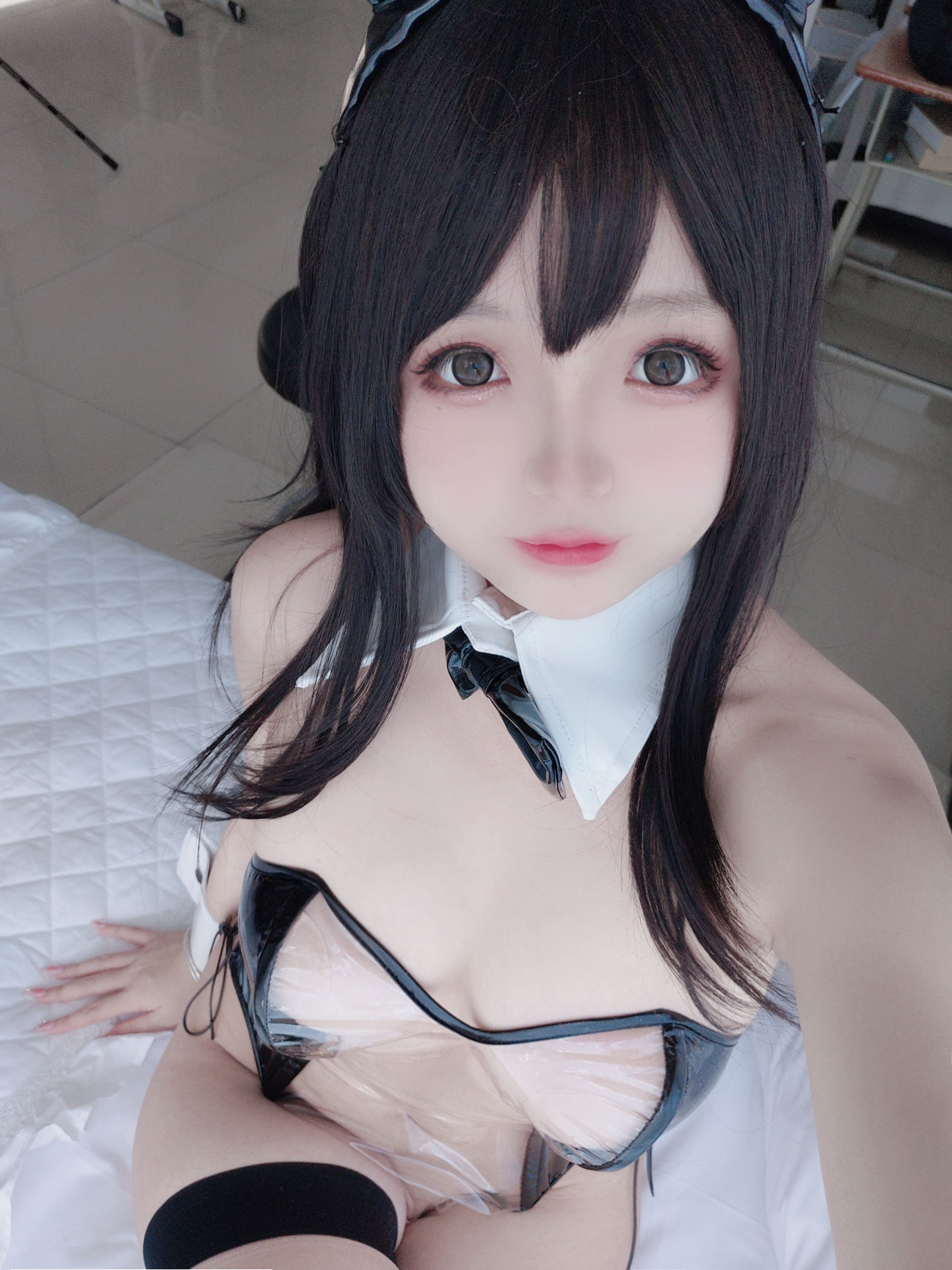 [福利COS] Cosplay日奈娇 - 透明兔女郎
