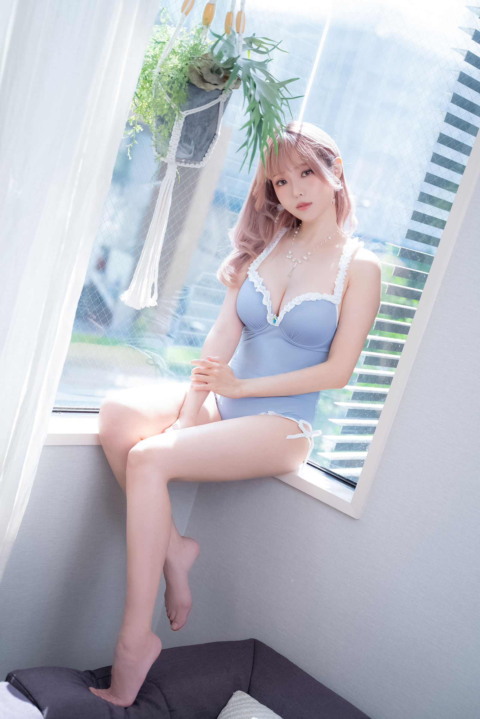 [福利COS] Ely_eee(ElyEE子) - Mist Blue Lady