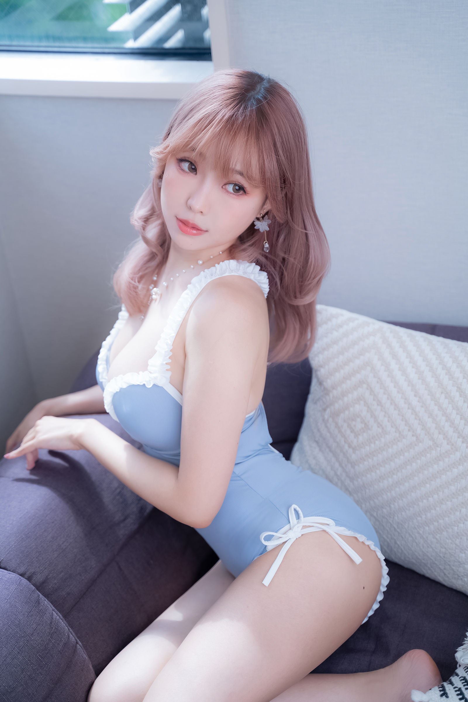 [福利COS] Ely_eee(ElyEE子) - Mist Blue Lady