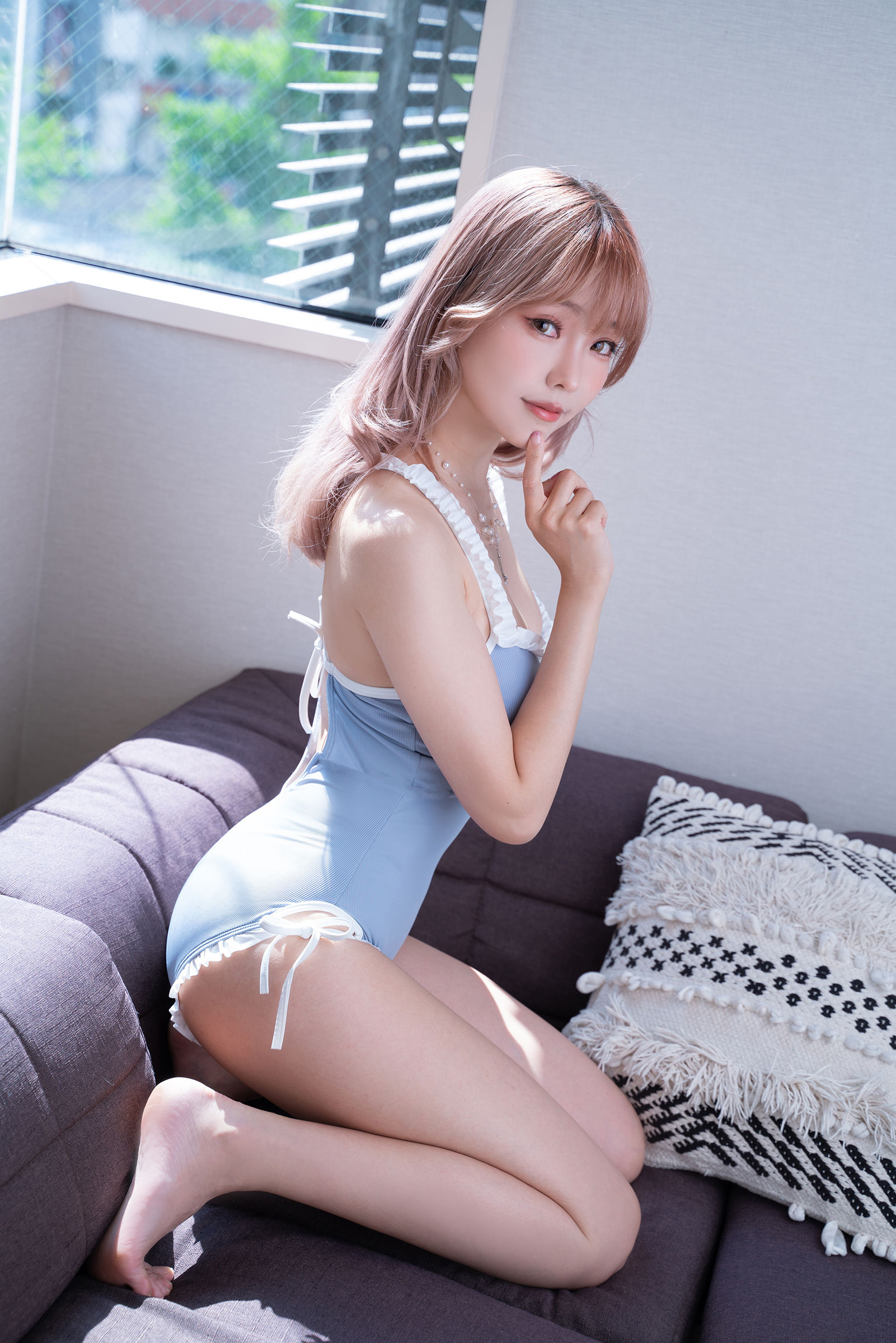 [福利COS] Ely_eee(ElyEE子) - Mist Blue Lady