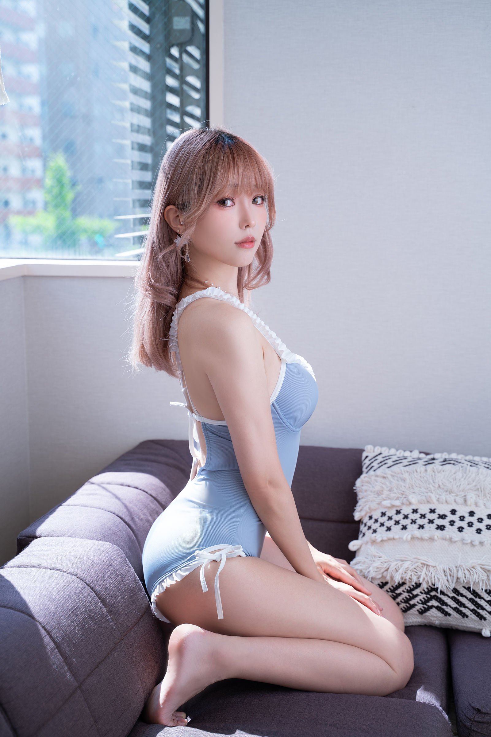 [福利COS] Ely_eee(ElyEE子) - Mist Blue Lady