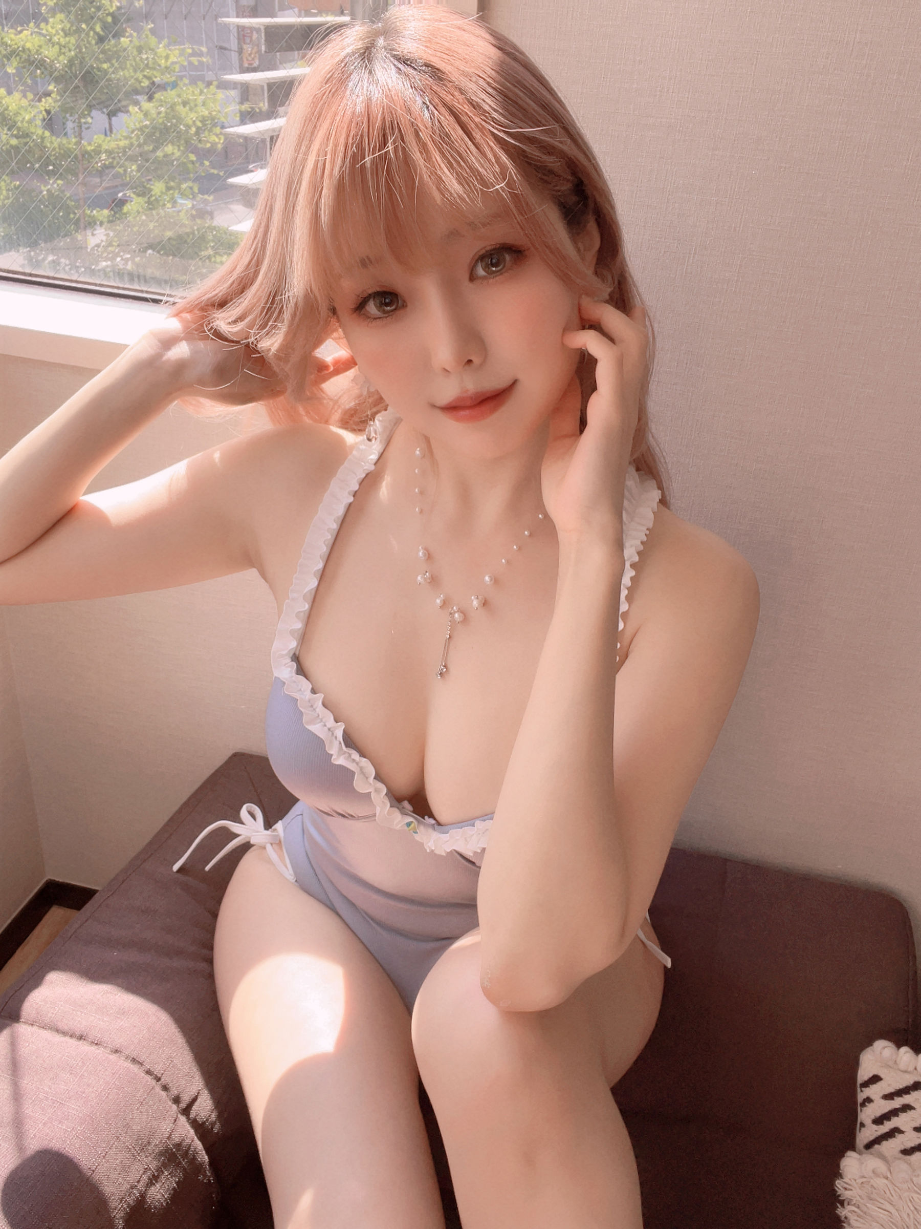[福利COS] Ely_eee(ElyEE子) - Mist Blue Lady
