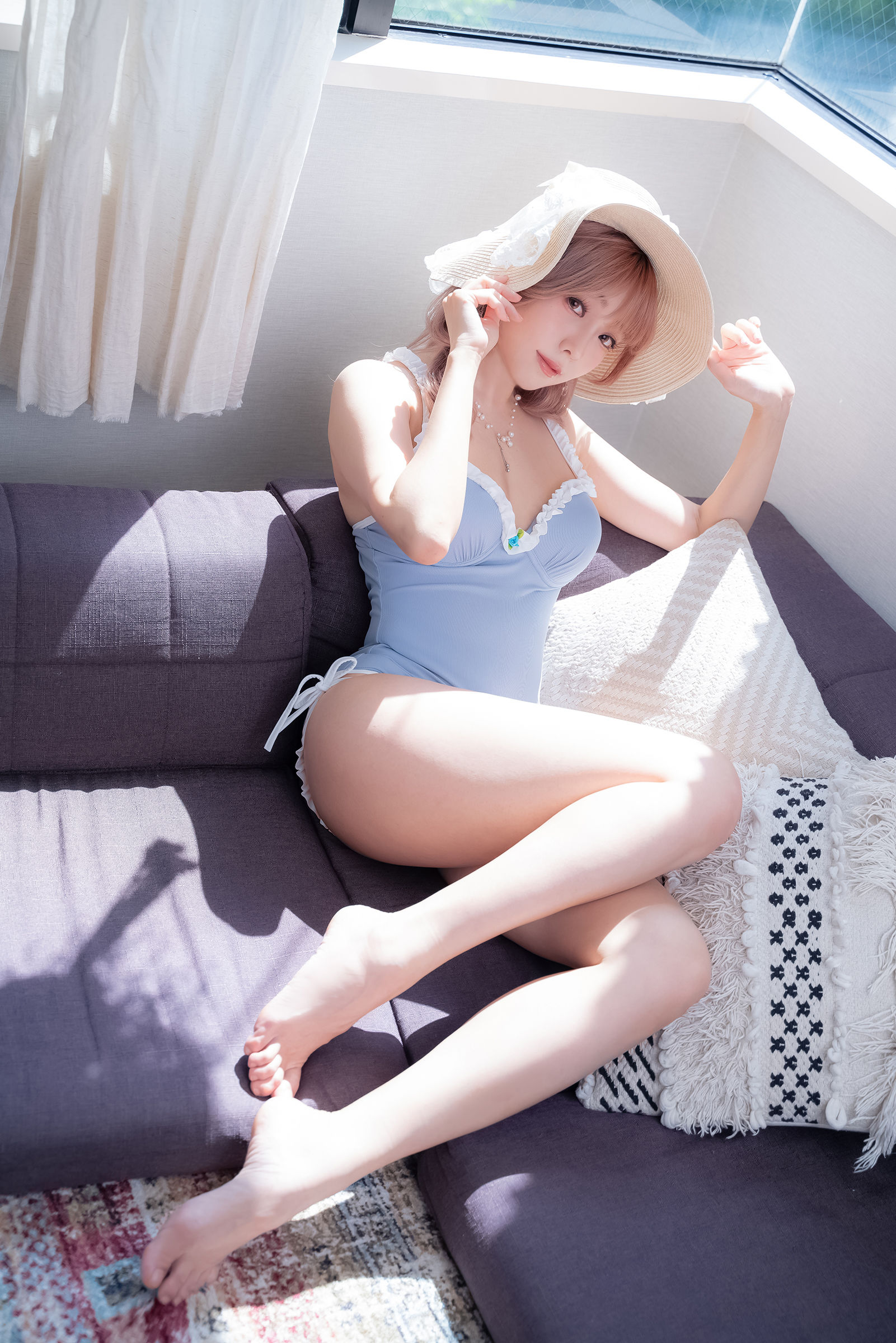 [福利COS] Ely_eee(ElyEE子) - Mist Blue Lady