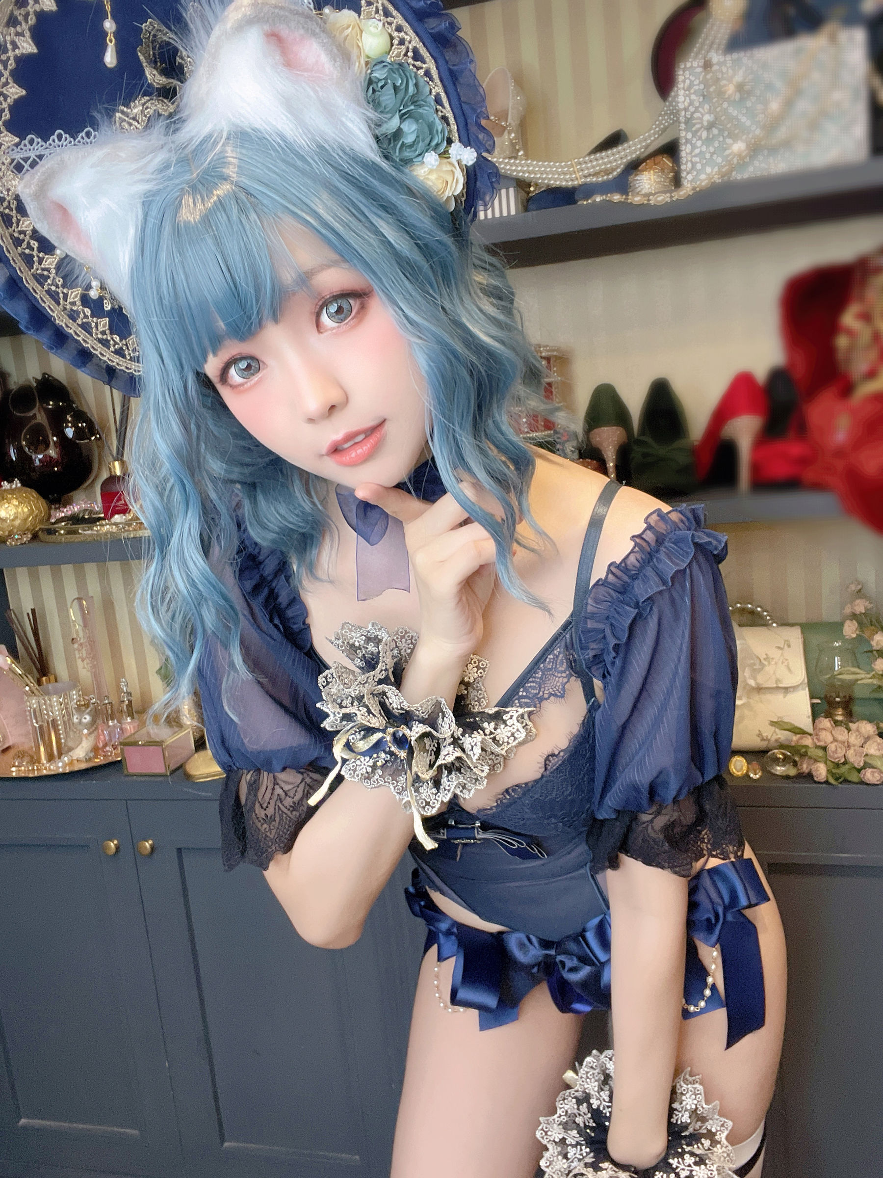 [福利COS] Ely_eee(ElyEE子) - Scottish Fold Cat Doll 摺耳貓少女人形