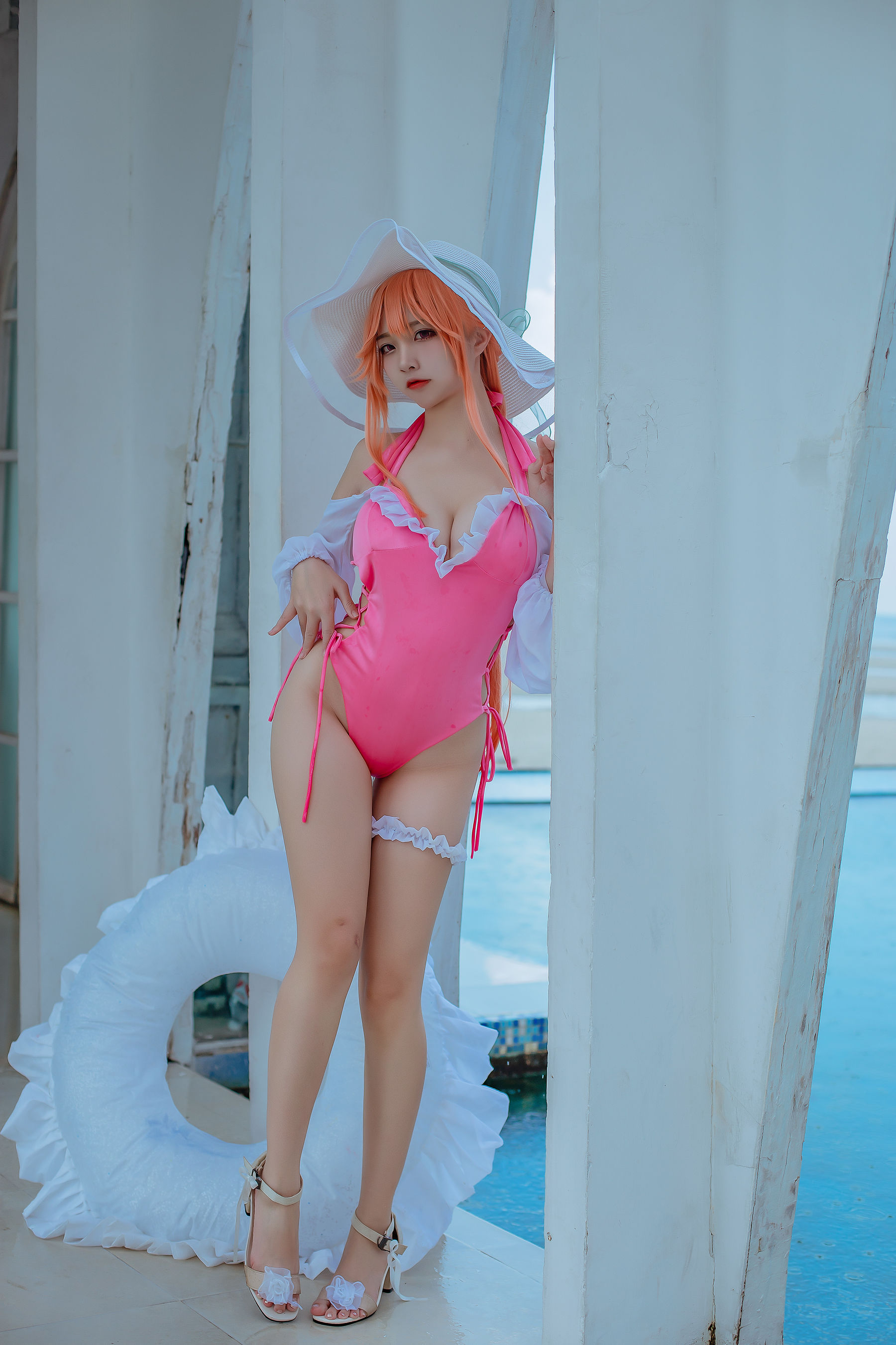 [福利COS] 人气Coser二佐Nisa - 碧蓝 黎塞留泳装