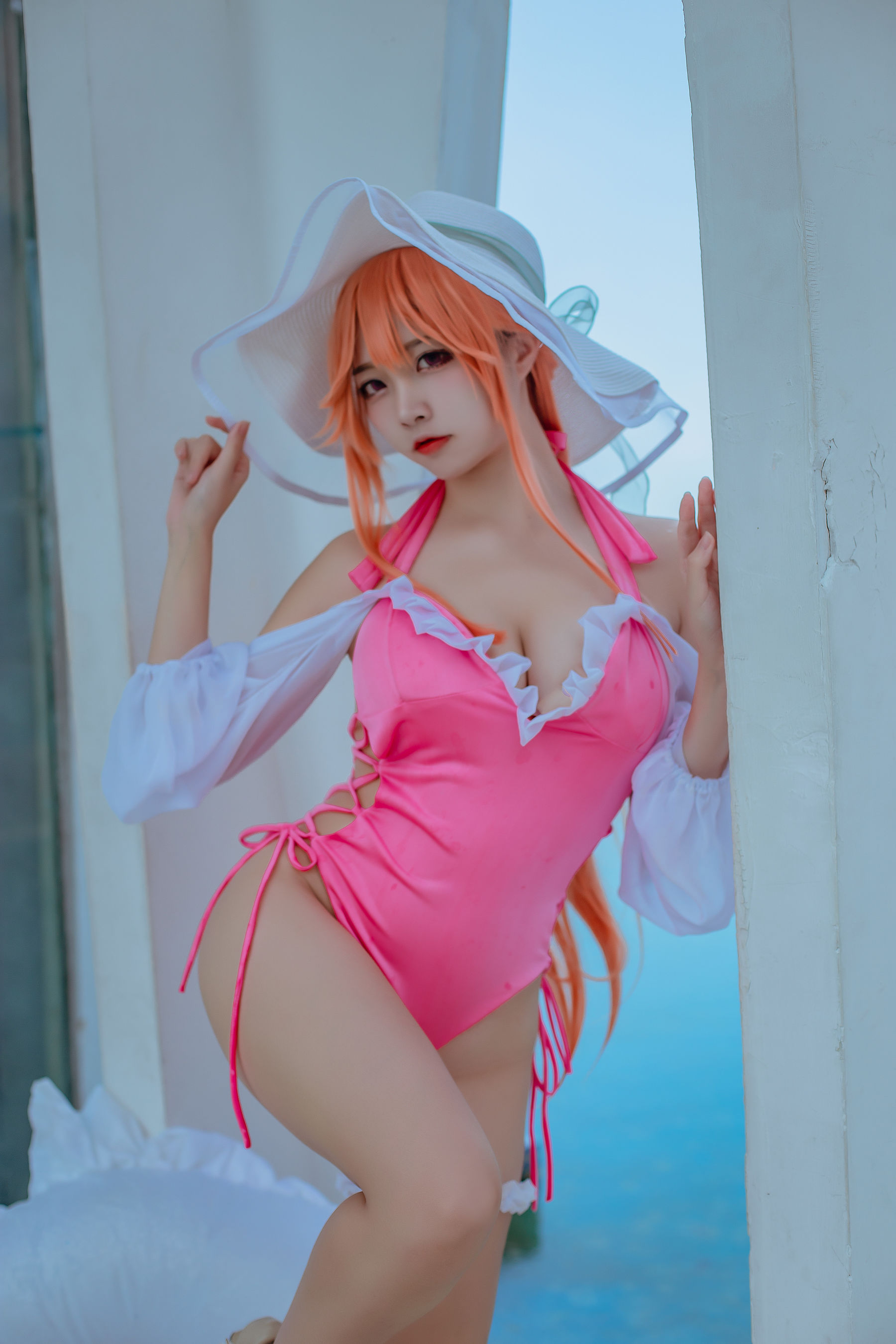 [福利COS] 人气Coser二佐Nisa - 碧蓝 黎塞留泳装