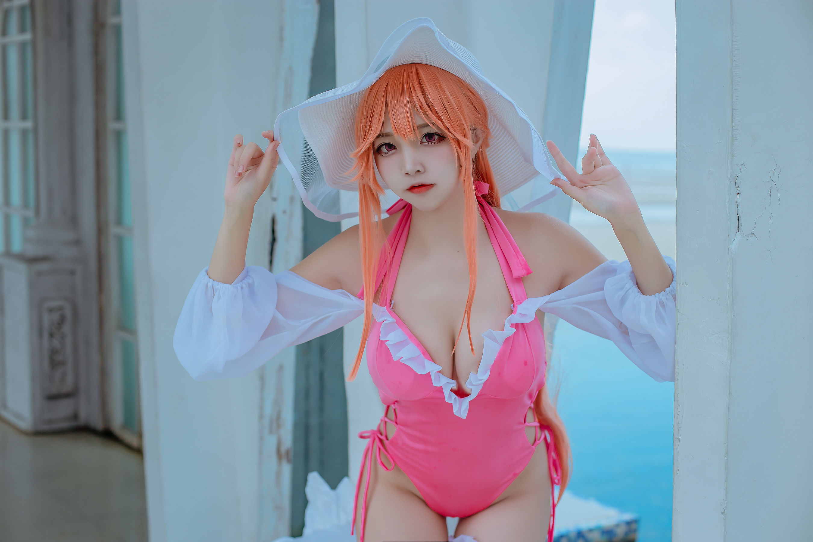 [福利COS] 人气Coser二佐Nisa - 碧蓝 黎塞留泳装