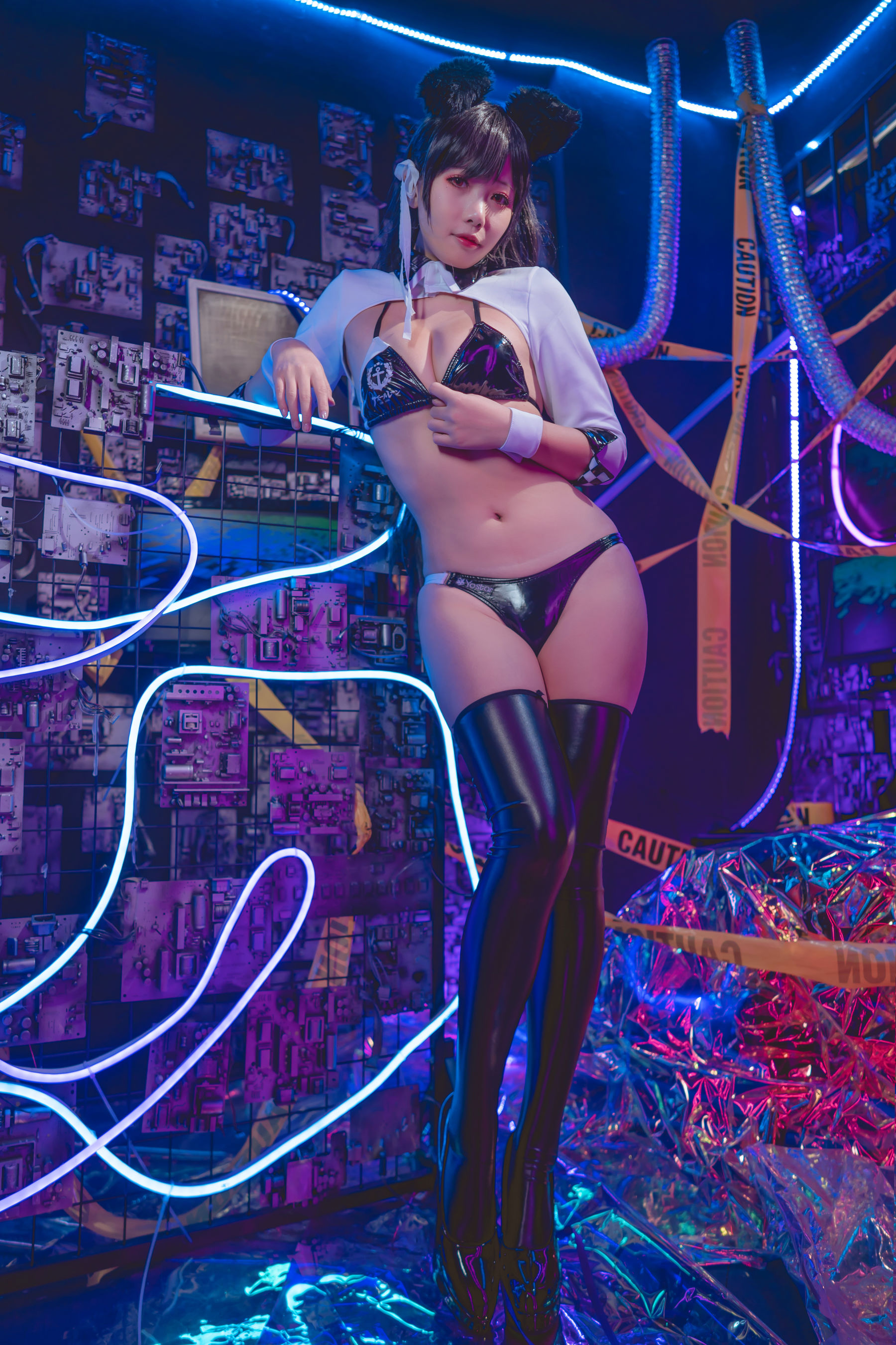 [福利COS] 动漫博主墨玉-M - 爱宕机车服