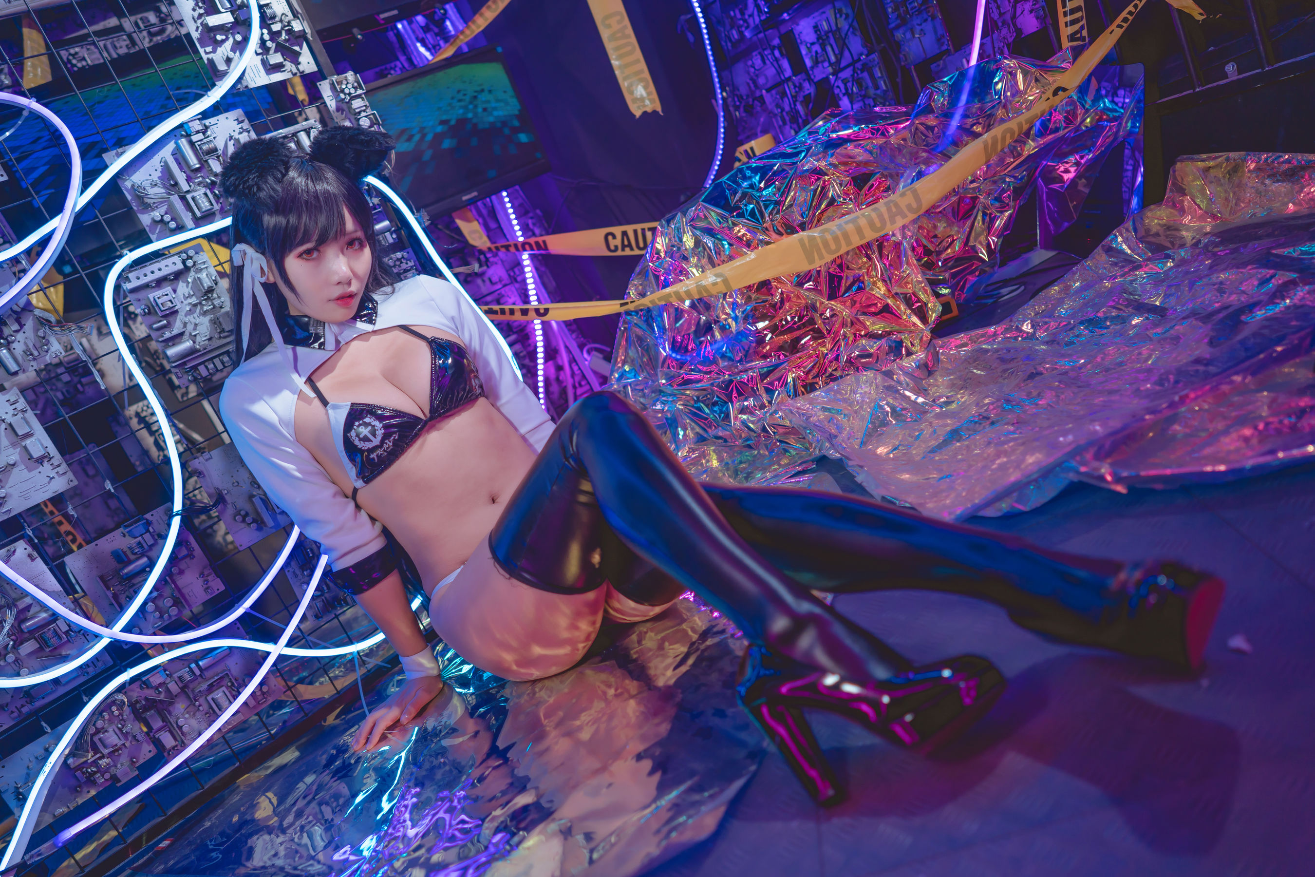 [福利COS] 动漫博主墨玉-M - 爱宕机车服