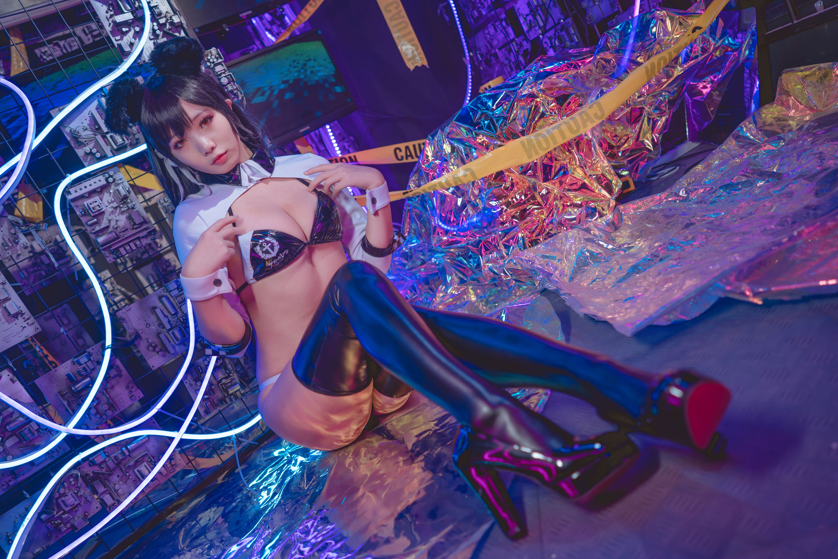 [福利COS] 动漫博主墨玉-M - 爱宕机车服