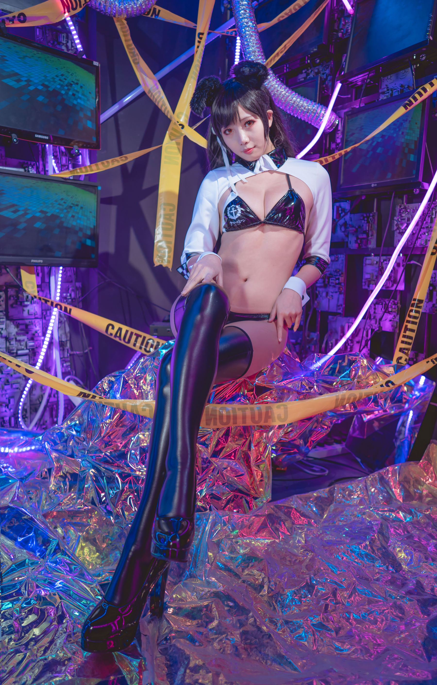 [福利COS] 动漫博主墨玉-M - 爱宕机车服