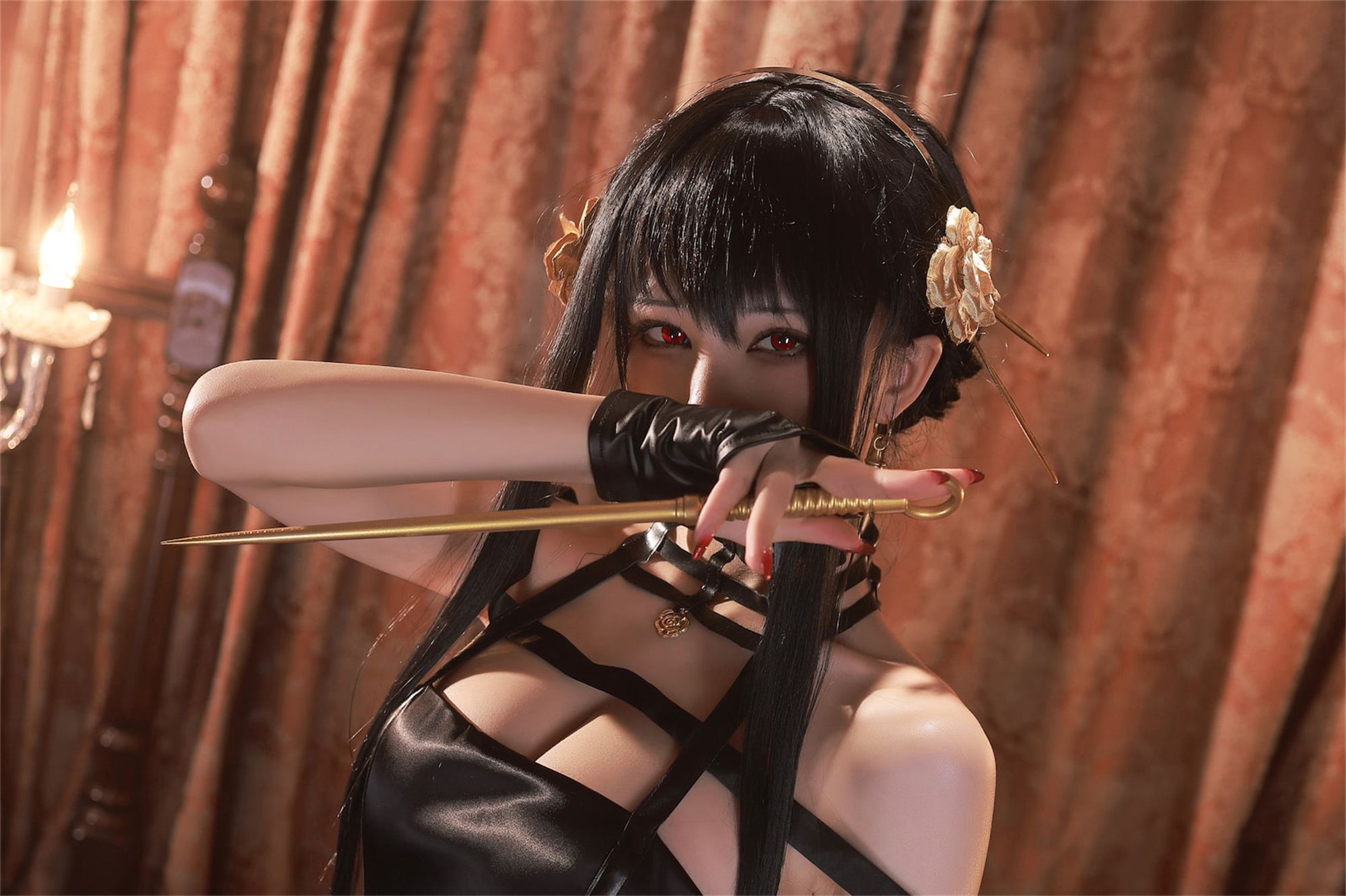 [福利COS] 动漫博主水淼aqua - 约尔 黑礼服