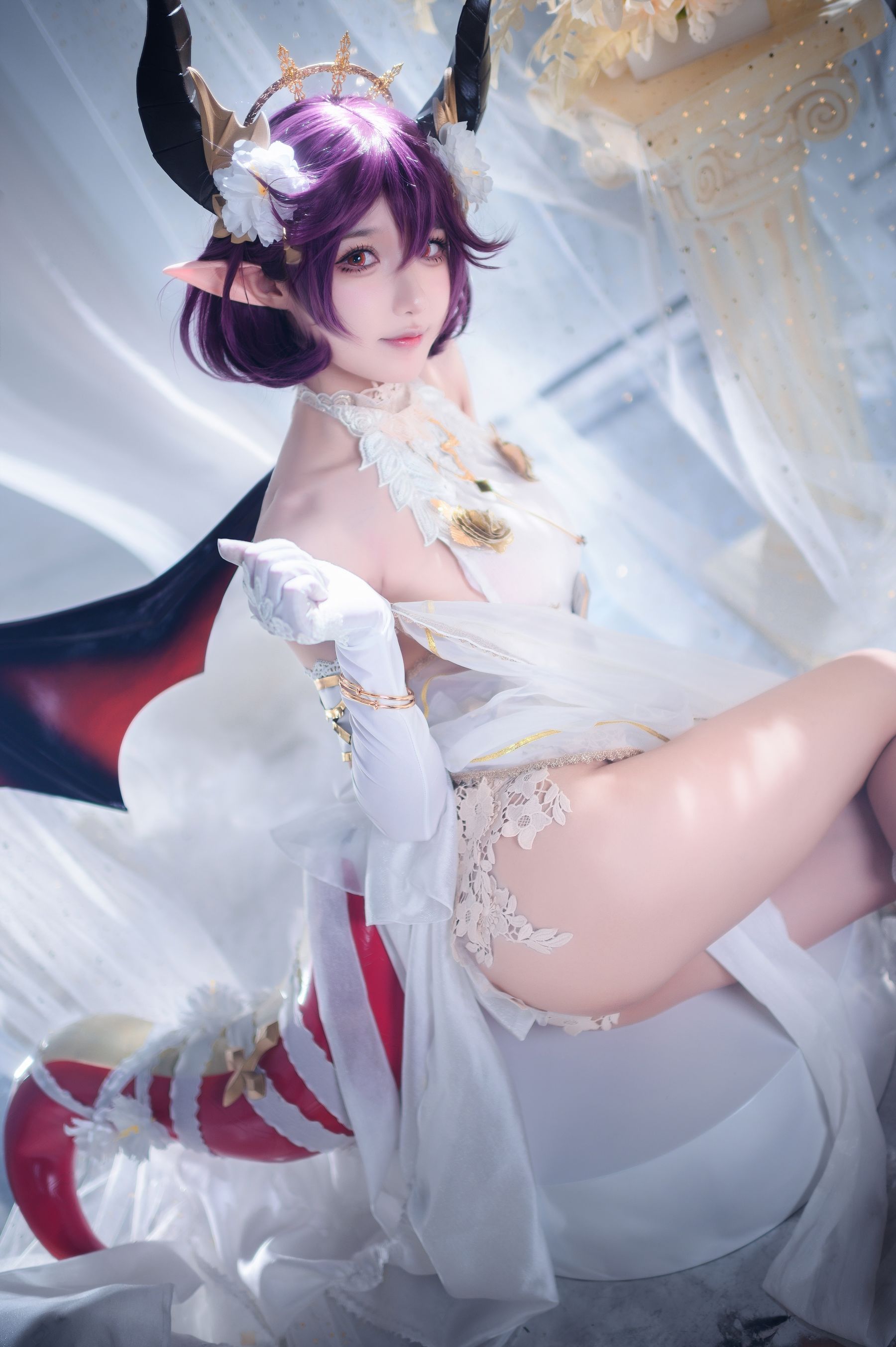 [福利COS] 动漫博主阿包也是兔娘 - 碧蓝幻想古蕾娅 龙娘
