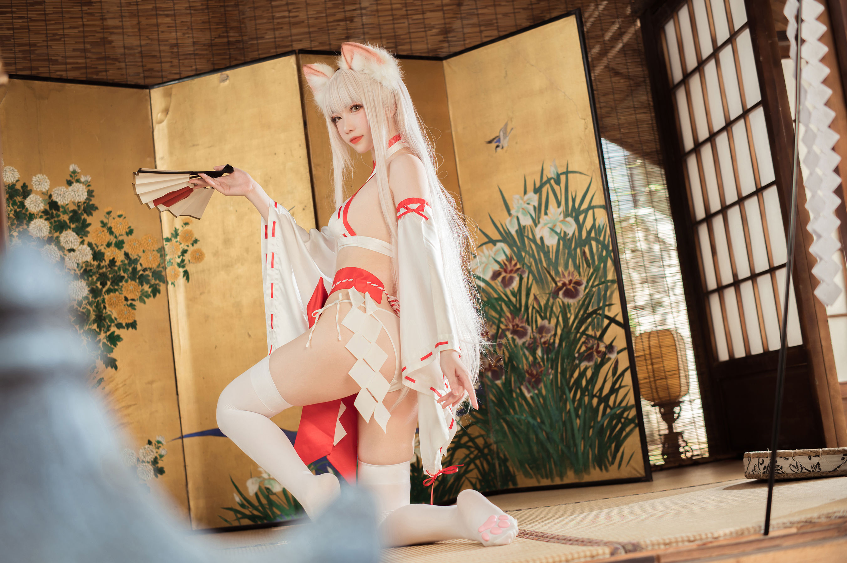 [福利COS] 大胸萌妹妖少you1 - 稻荷巫女