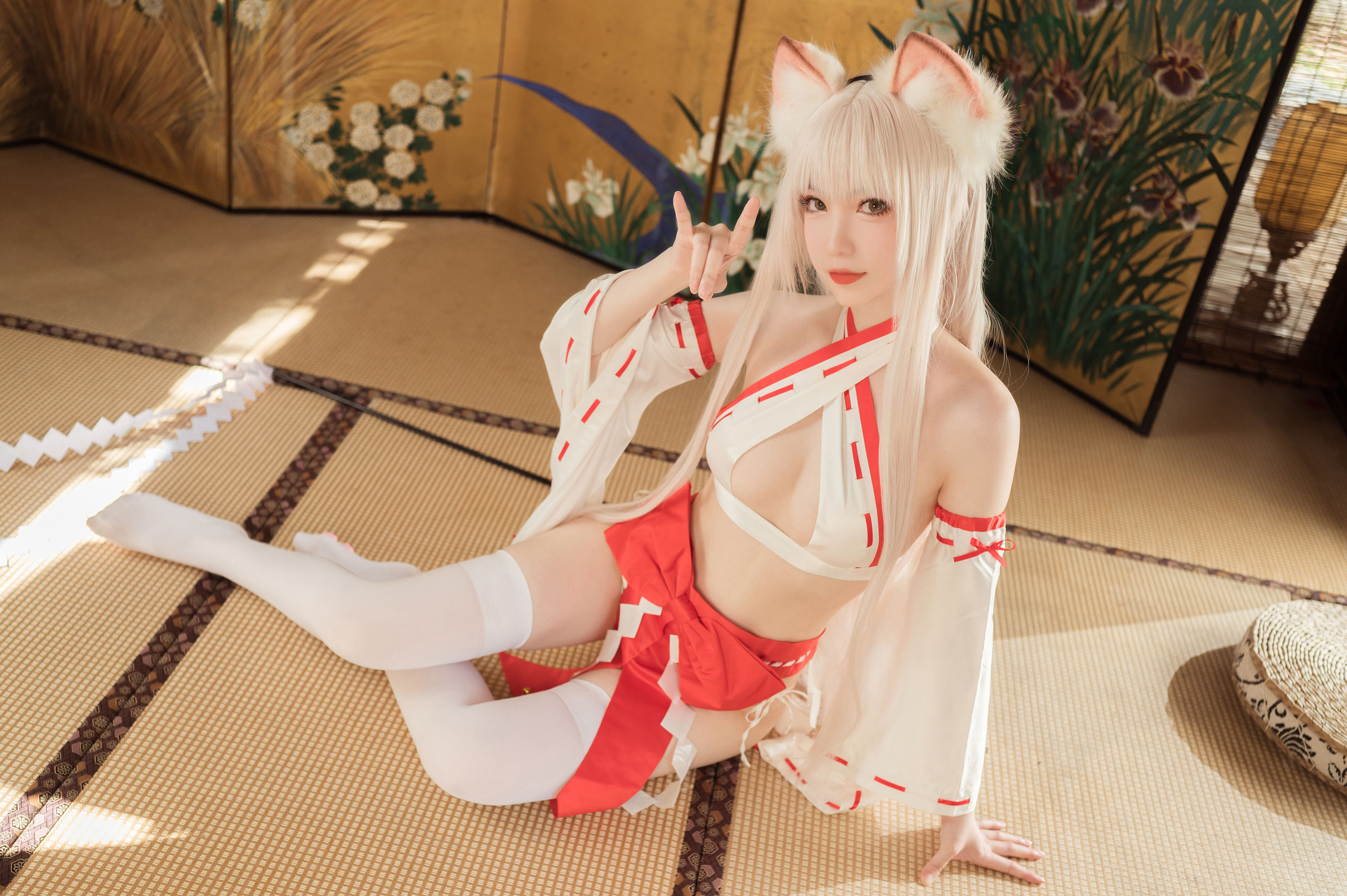 [福利COS] 大胸萌妹妖少you1 - 稻荷巫女