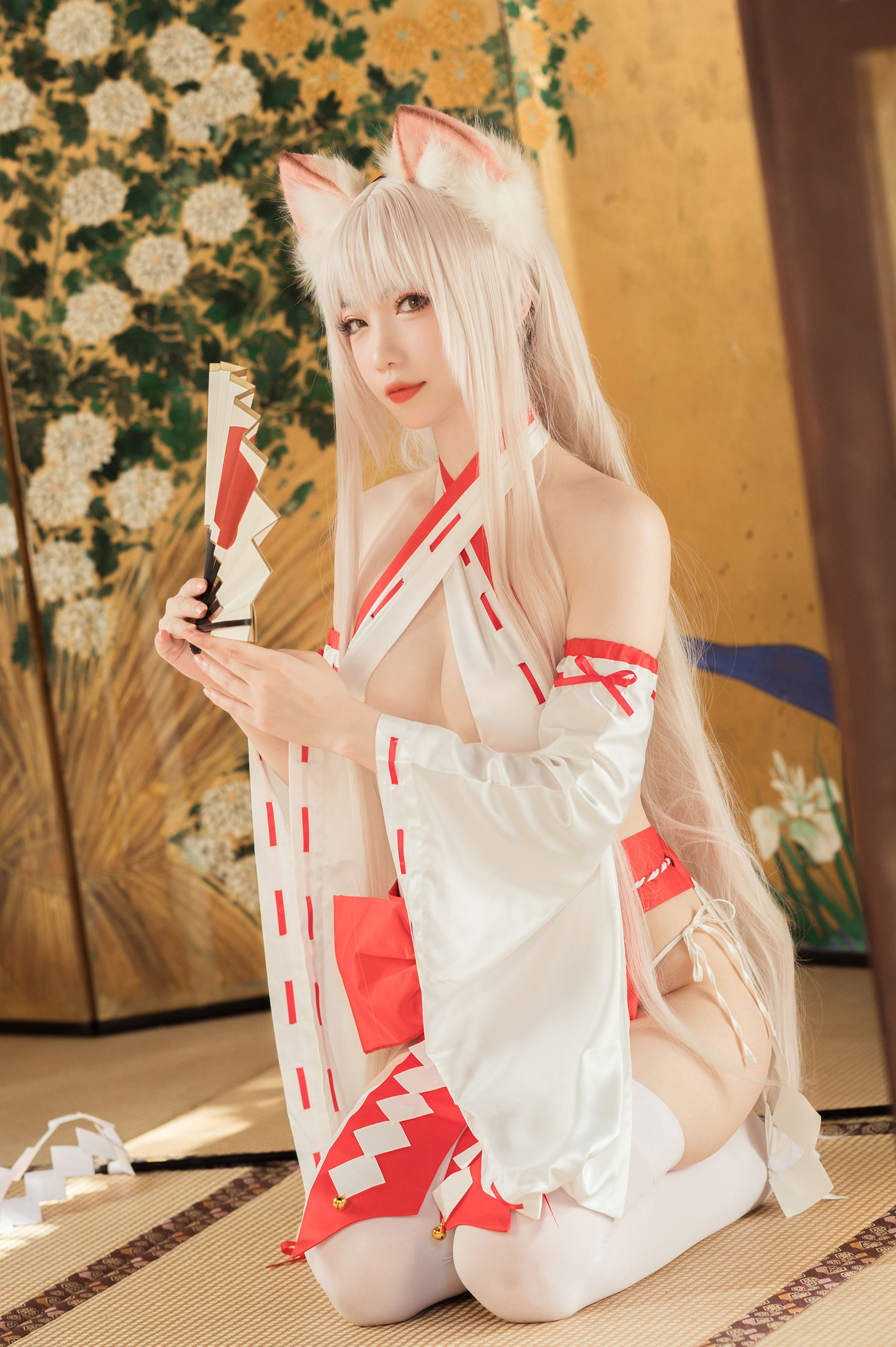 [福利COS] 大胸萌妹妖少you1 - 稻荷巫女