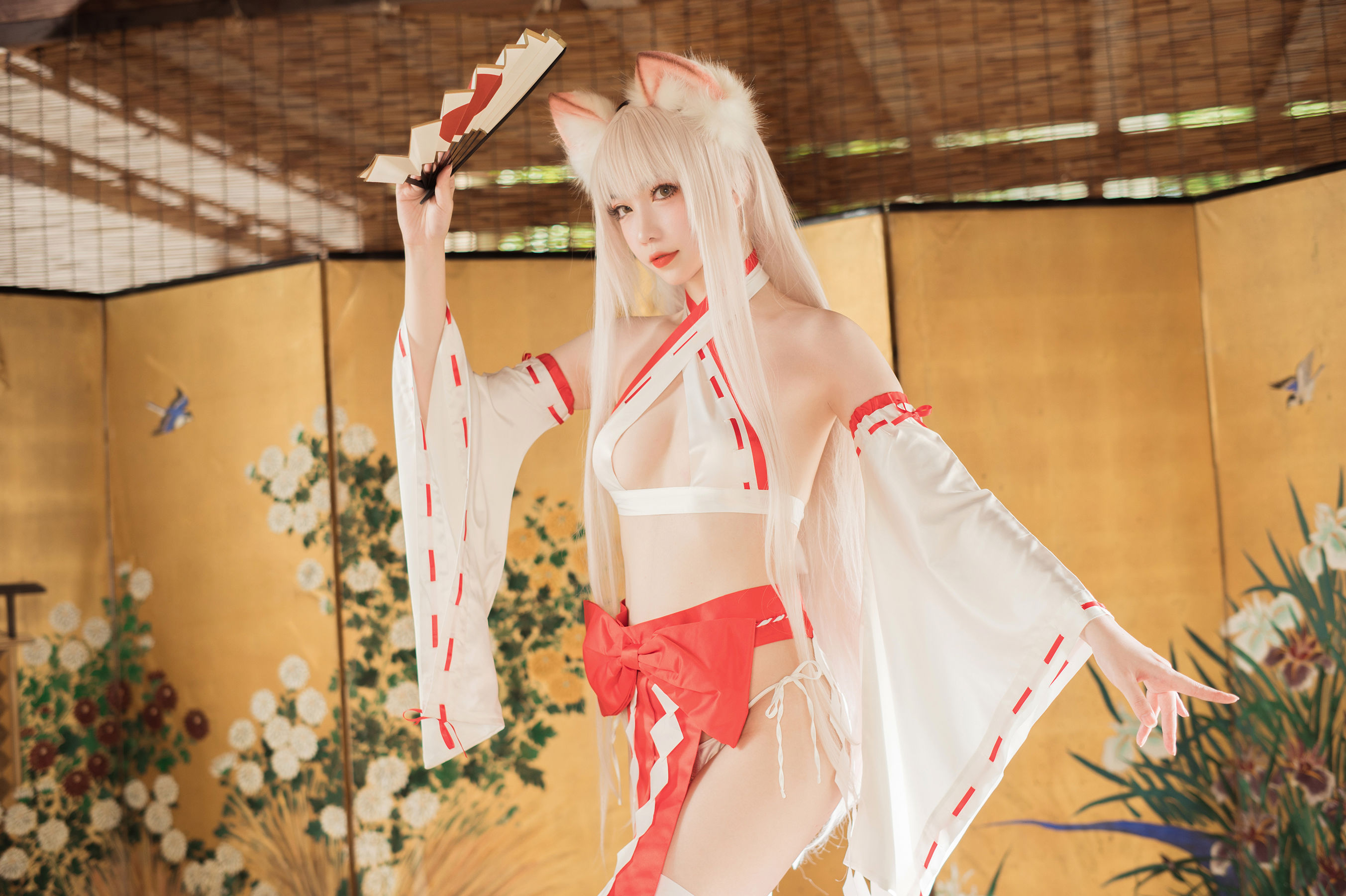 [福利COS] 大胸萌妹妖少you1 - 稻荷巫女
