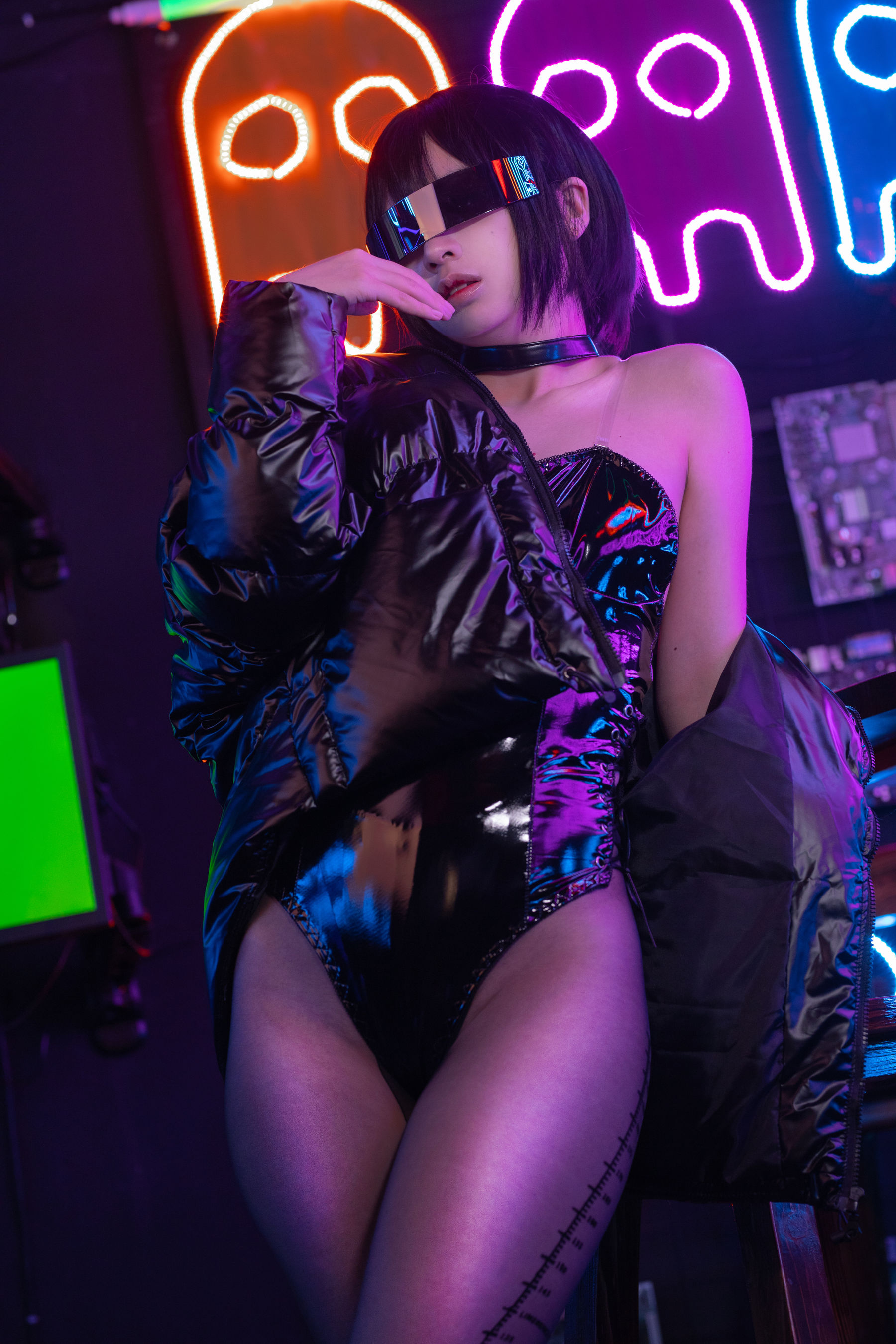 [福利COS] 疯猫ss - 赛博少女