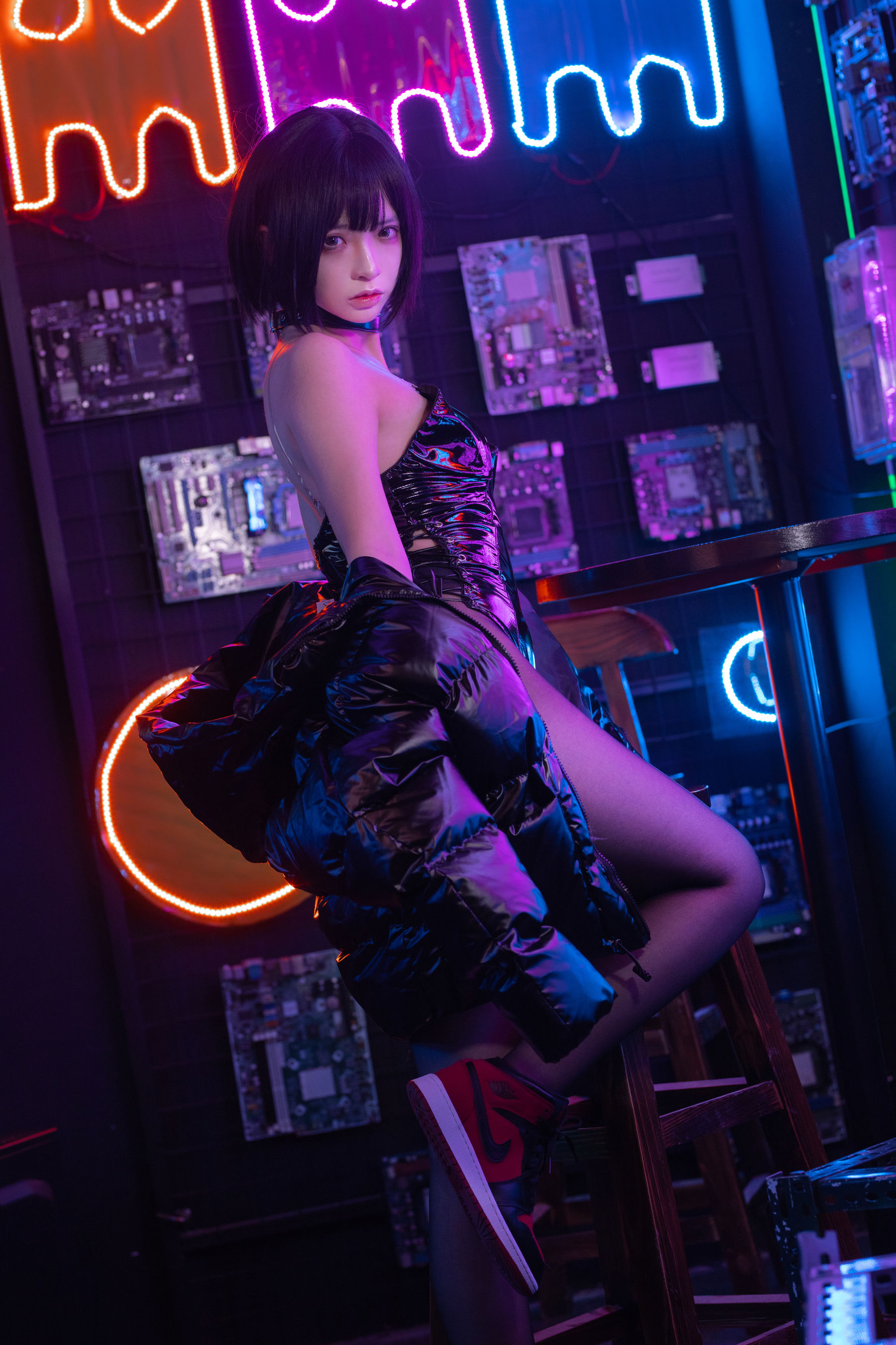 [福利COS] 疯猫ss - 赛博少女