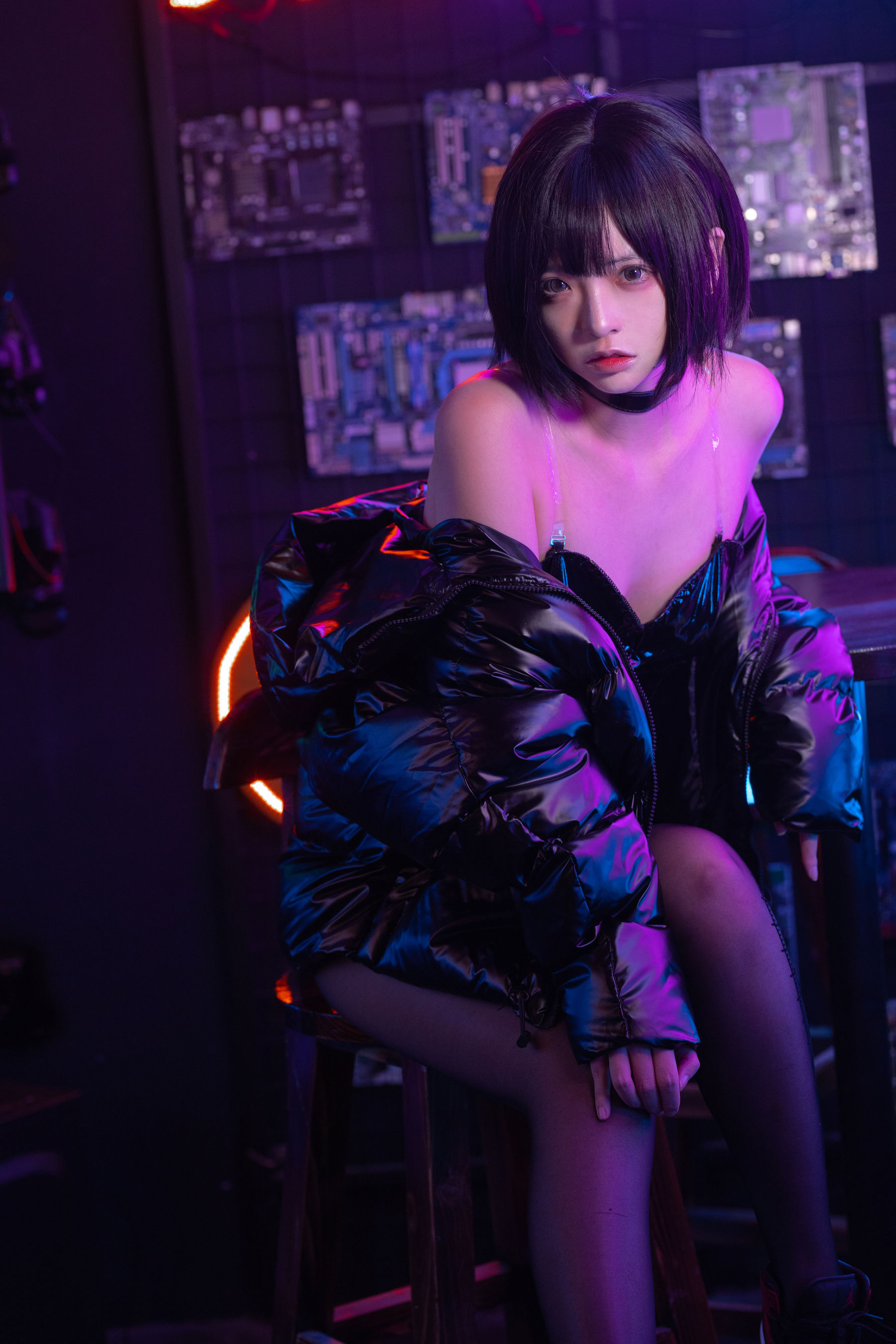 [福利COS] 疯猫ss - 赛博少女