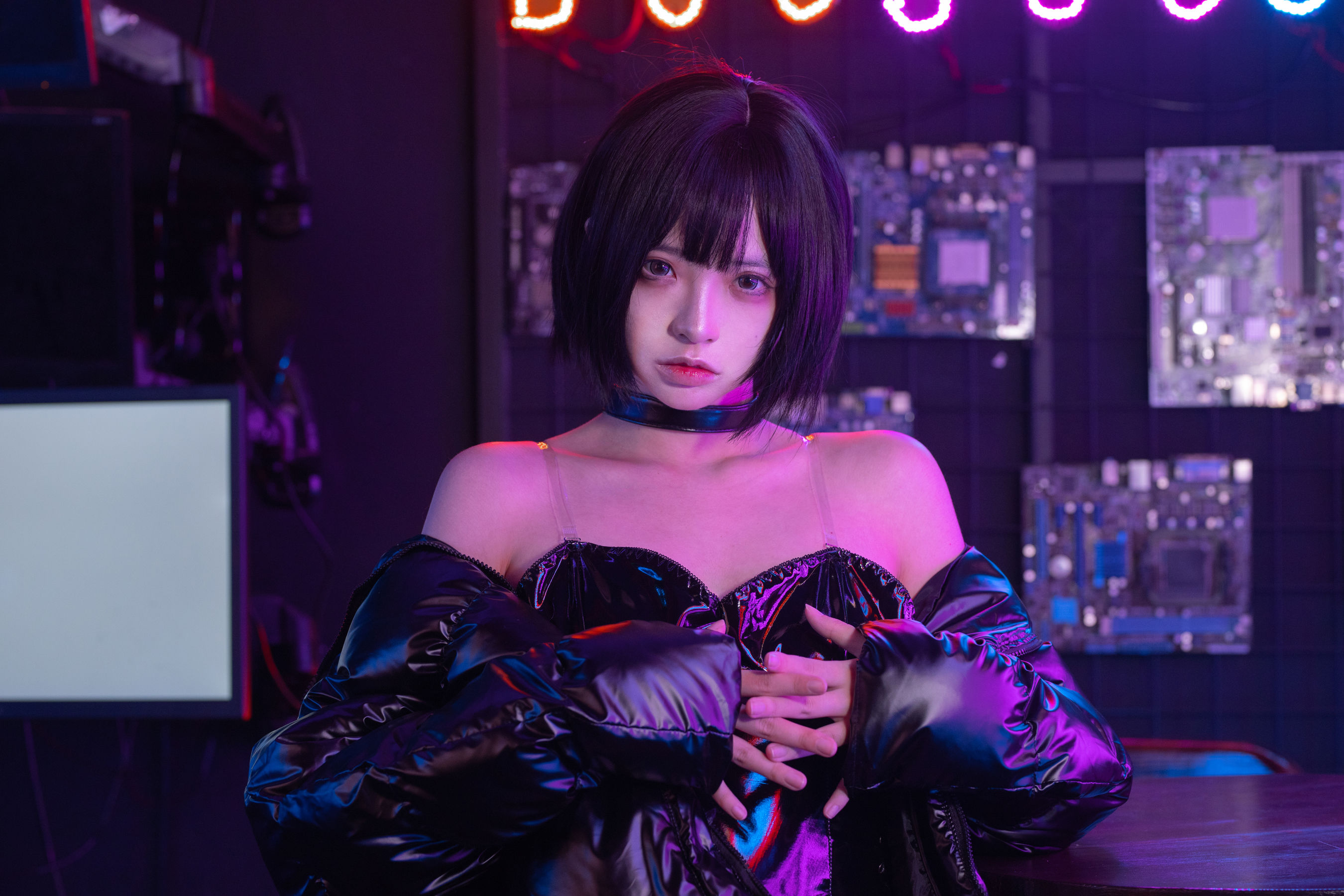 [福利COS] 疯猫ss - 赛博少女