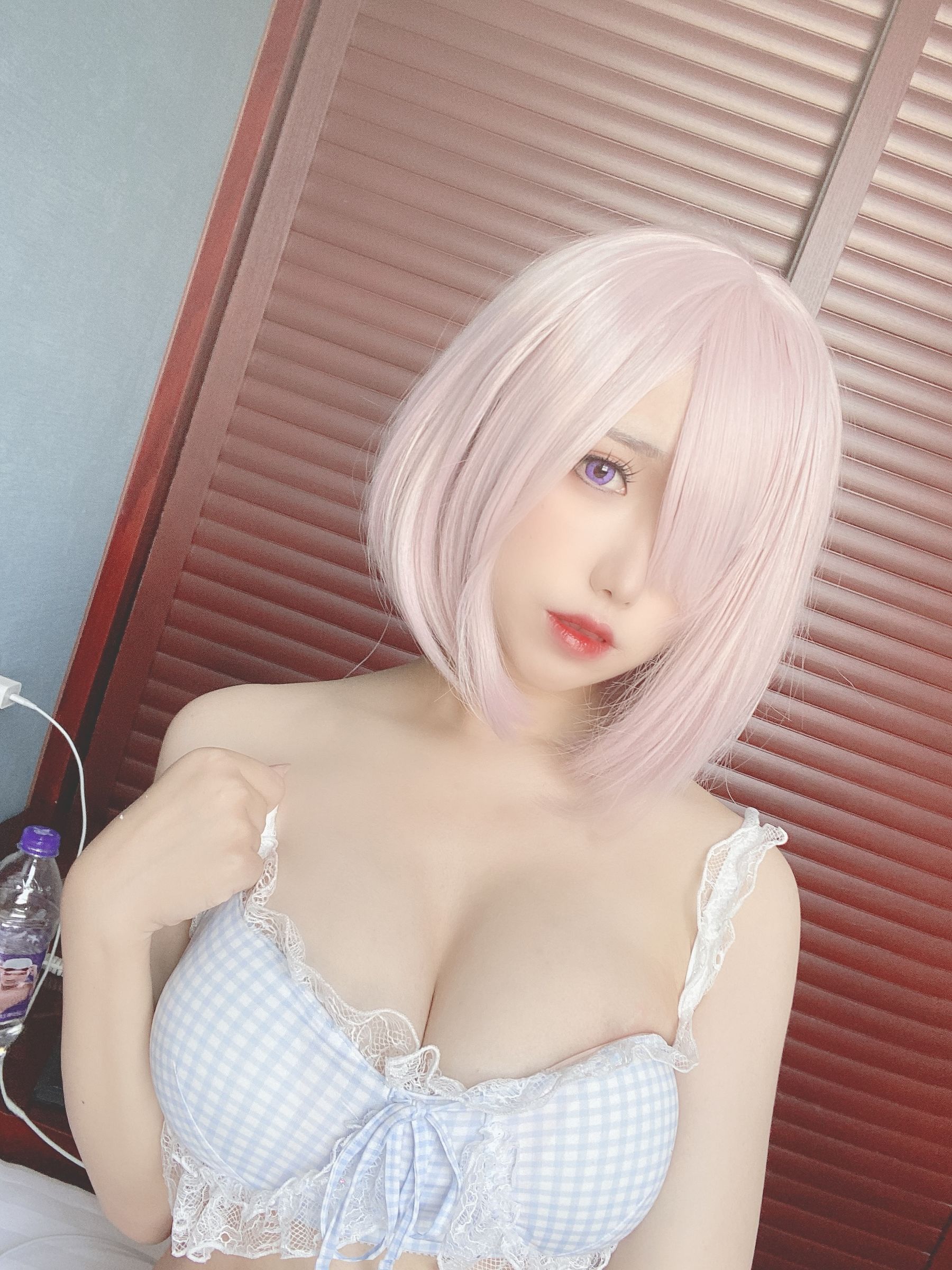 [福利COS] 芋圆侑子SJ_ - 蓝格子小清新