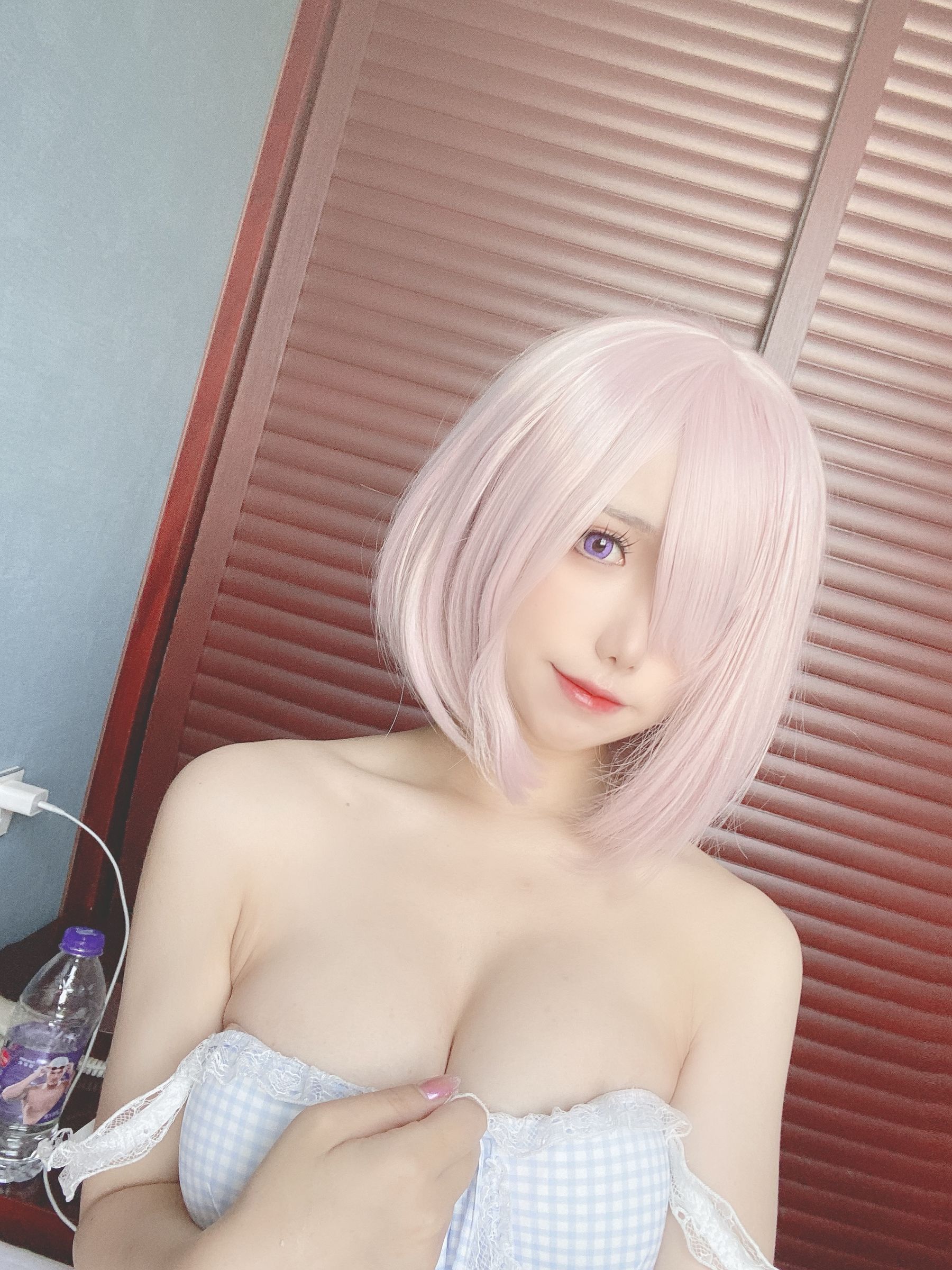 [福利COS] 芋圆侑子SJ_ - 蓝格子小清新