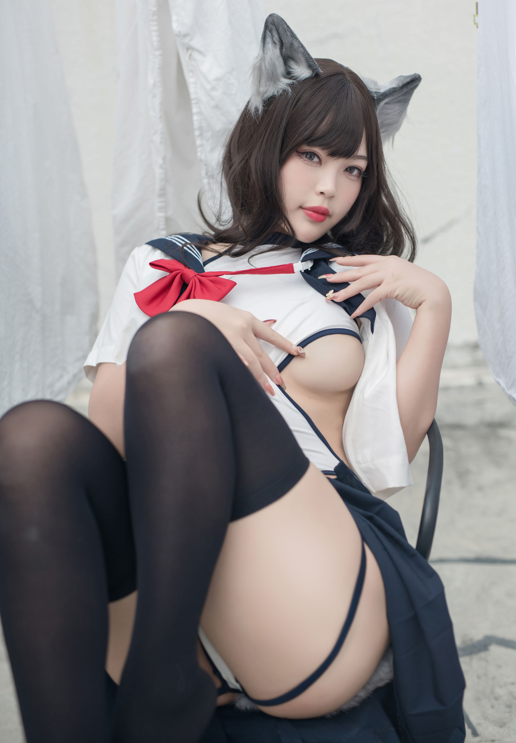 [福利COS] 萌系小姐姐-白烨- - 魅惑狼姐姐 室外