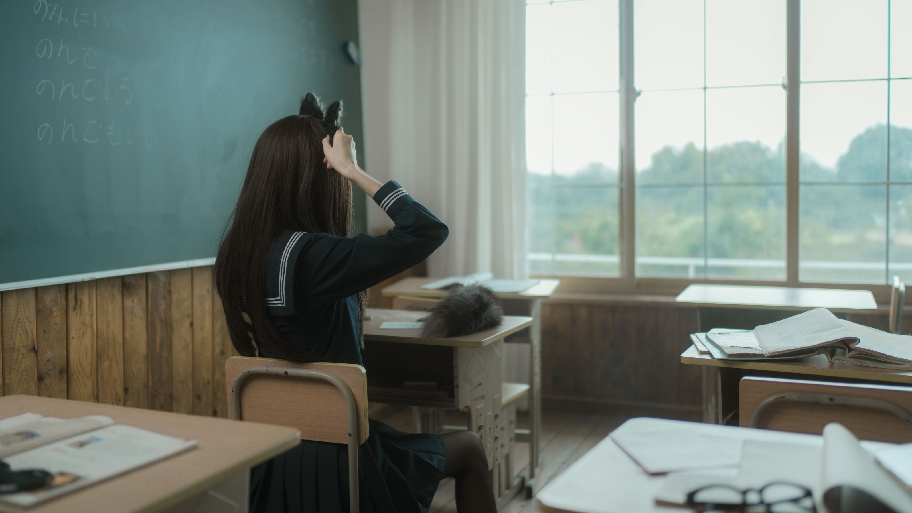 [福利COS] 西园寺南歌写真 - 与班长的游戏