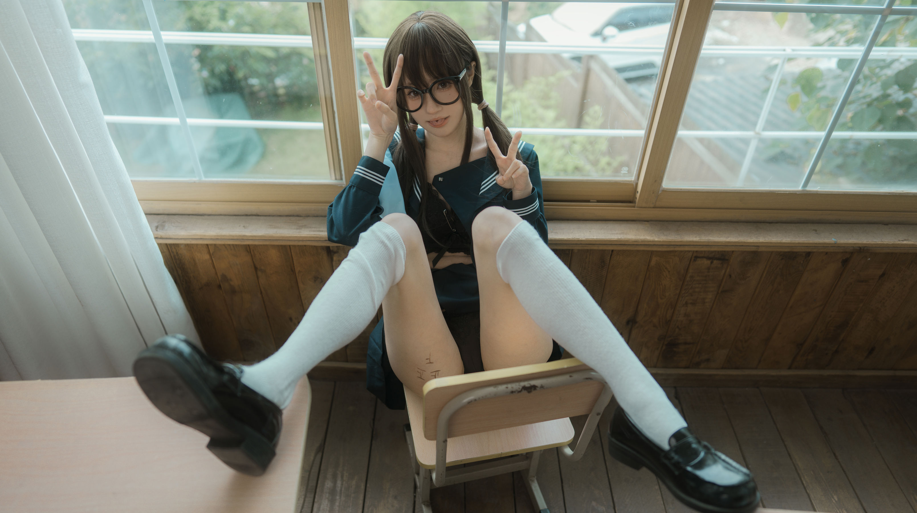 [福利COS] 西园寺南歌写真 - 与班长的游戏