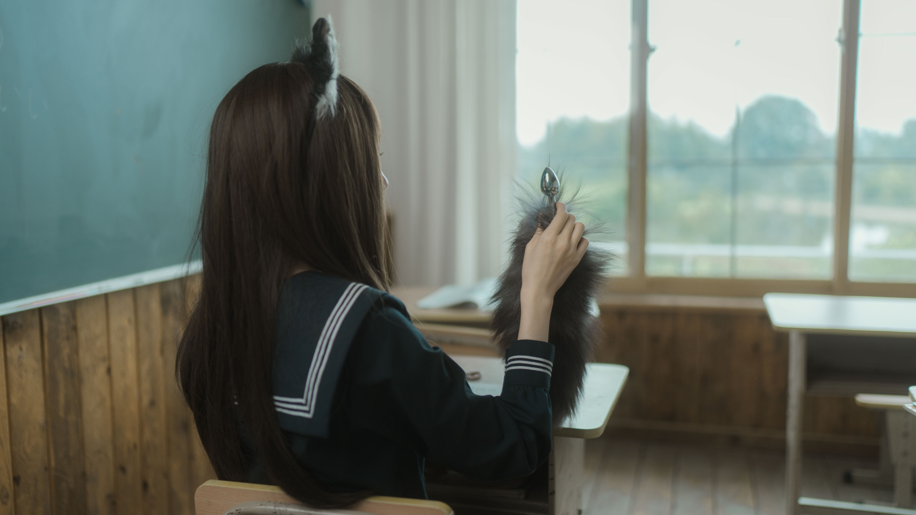 [福利COS] 西园寺南歌写真 - 与班长的游戏
