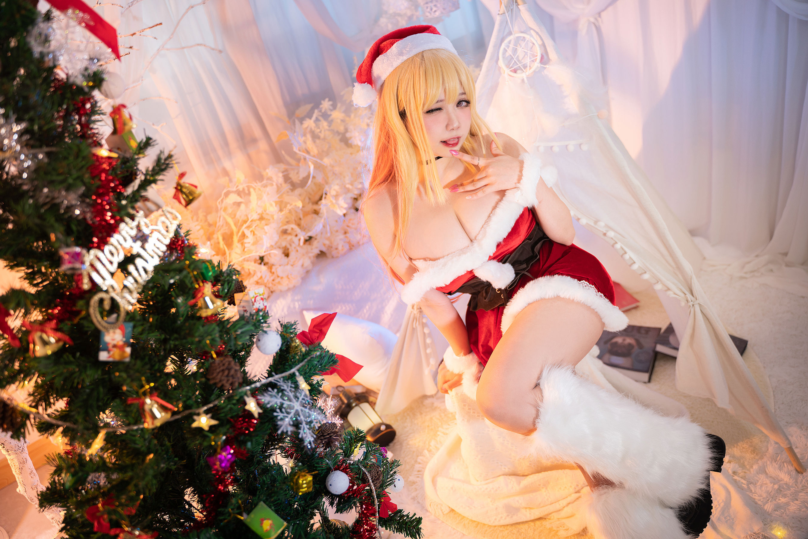 [福利COS] 贞子蜜桃 - 喜多川夢海 圣诞