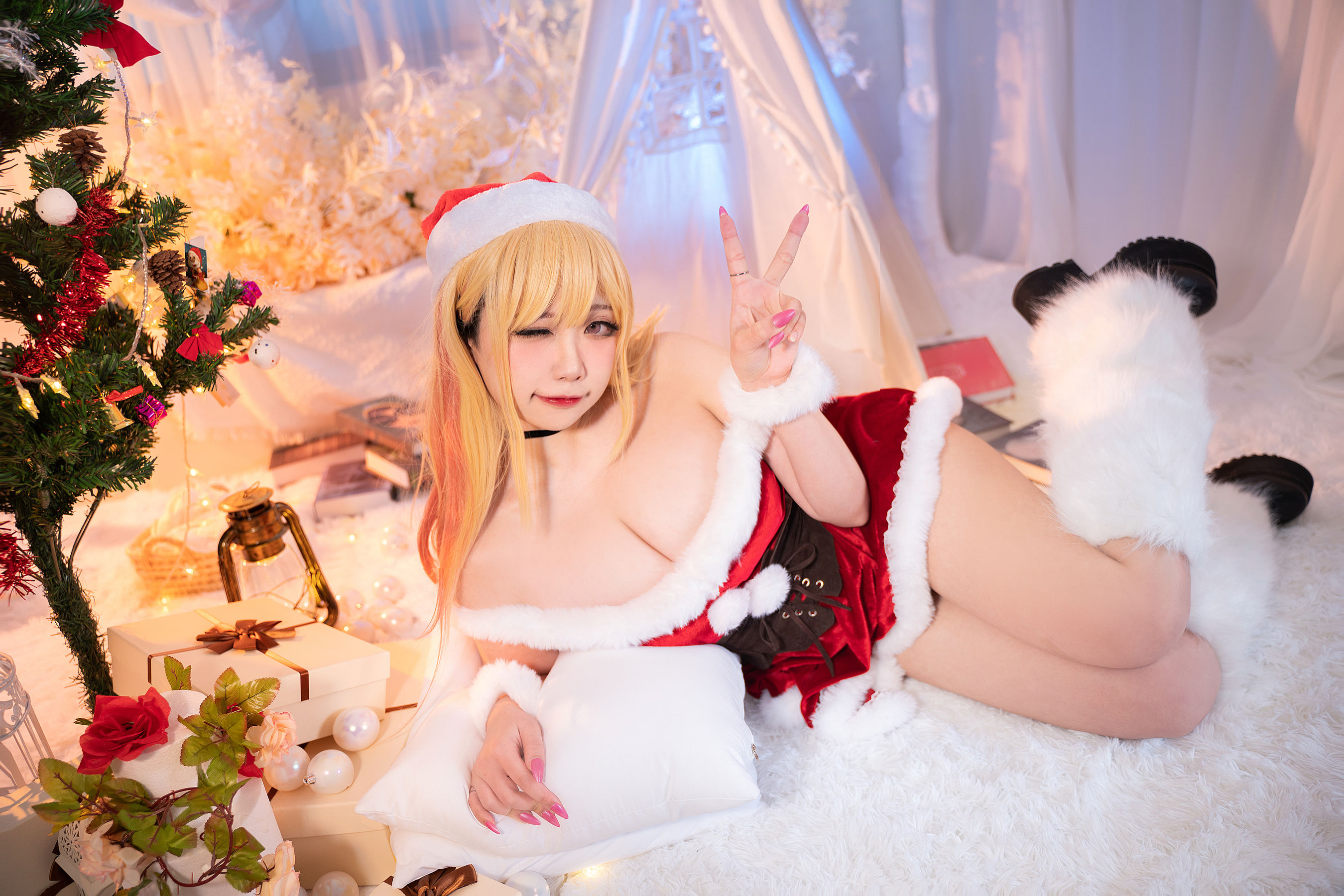 [福利COS] 贞子蜜桃 - 喜多川夢海 圣诞