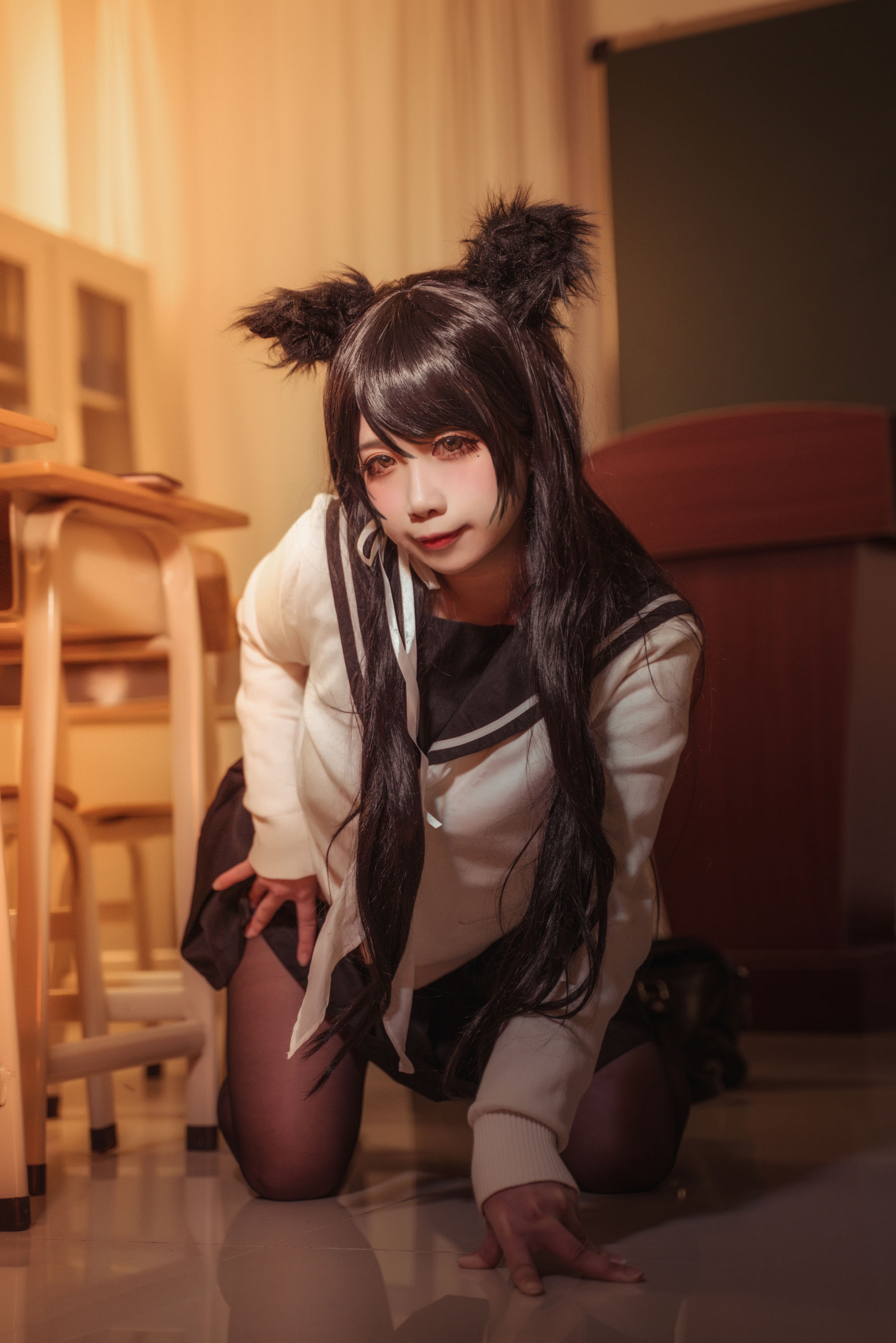 [福利COS] 贞子蜜桃 - 碧蓝航线 爱宕高雄制服