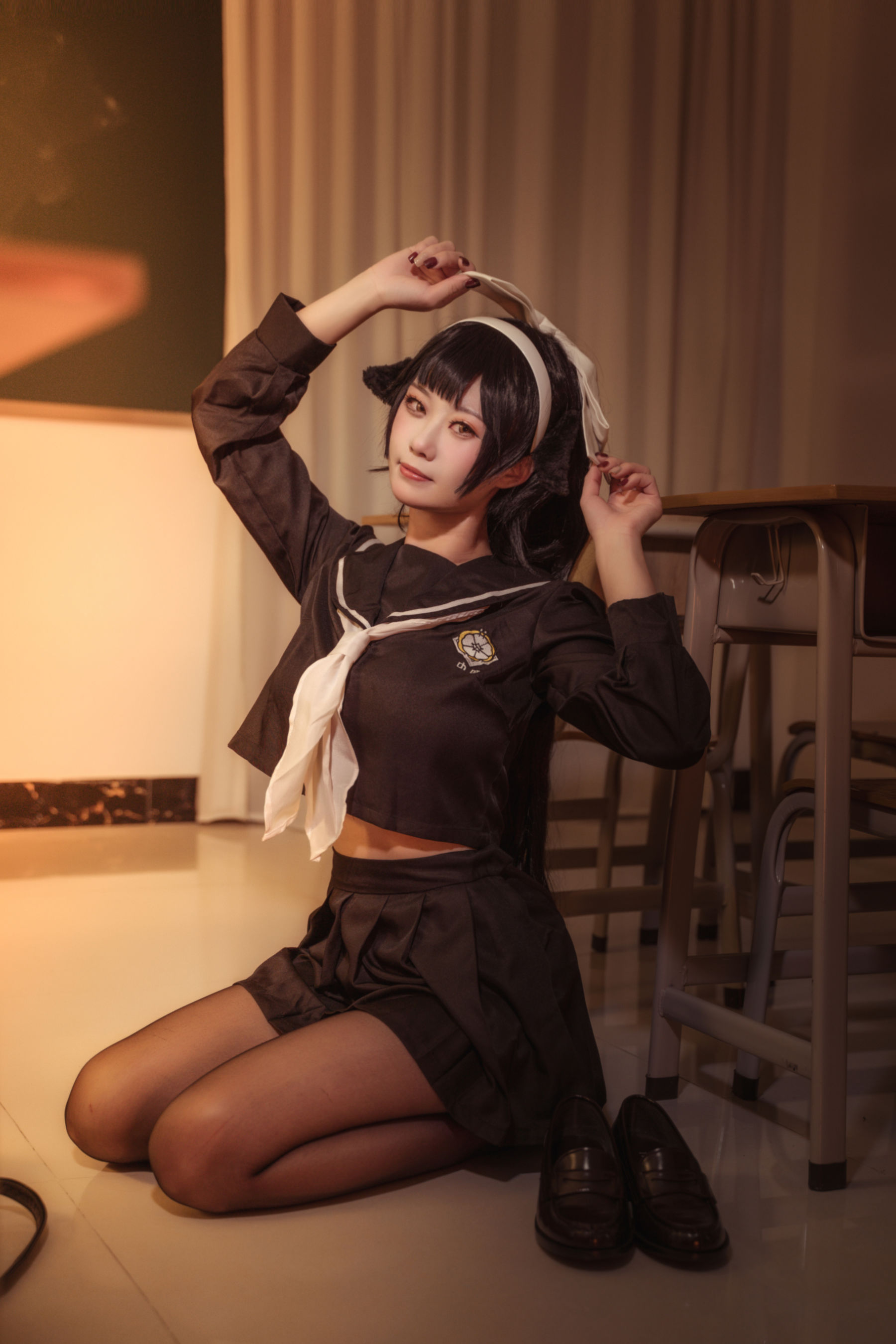 [福利COS] 贞子蜜桃 - 碧蓝航线 爱宕高雄制服