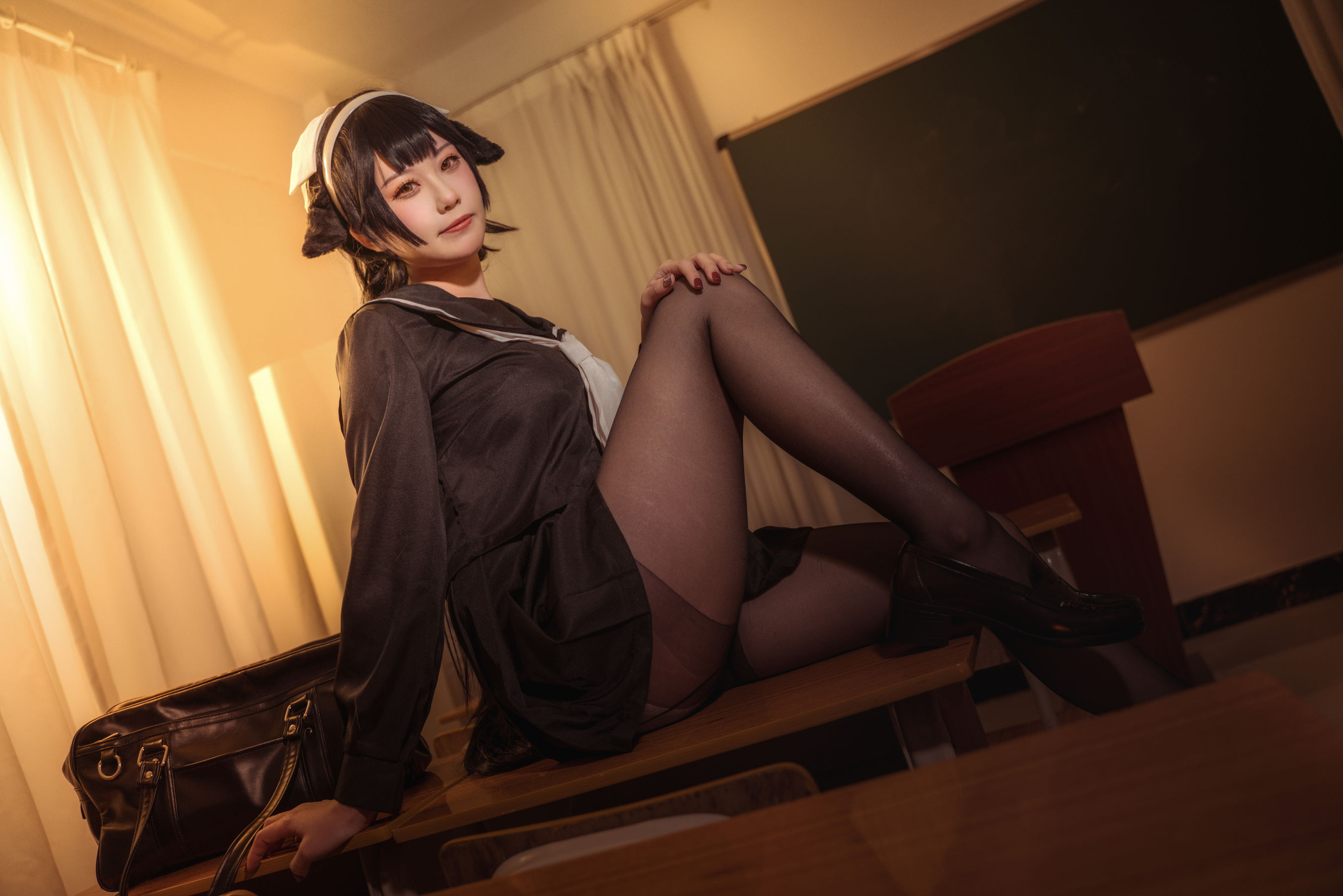 [福利COS] 贞子蜜桃 - 碧蓝航线 爱宕高雄制服