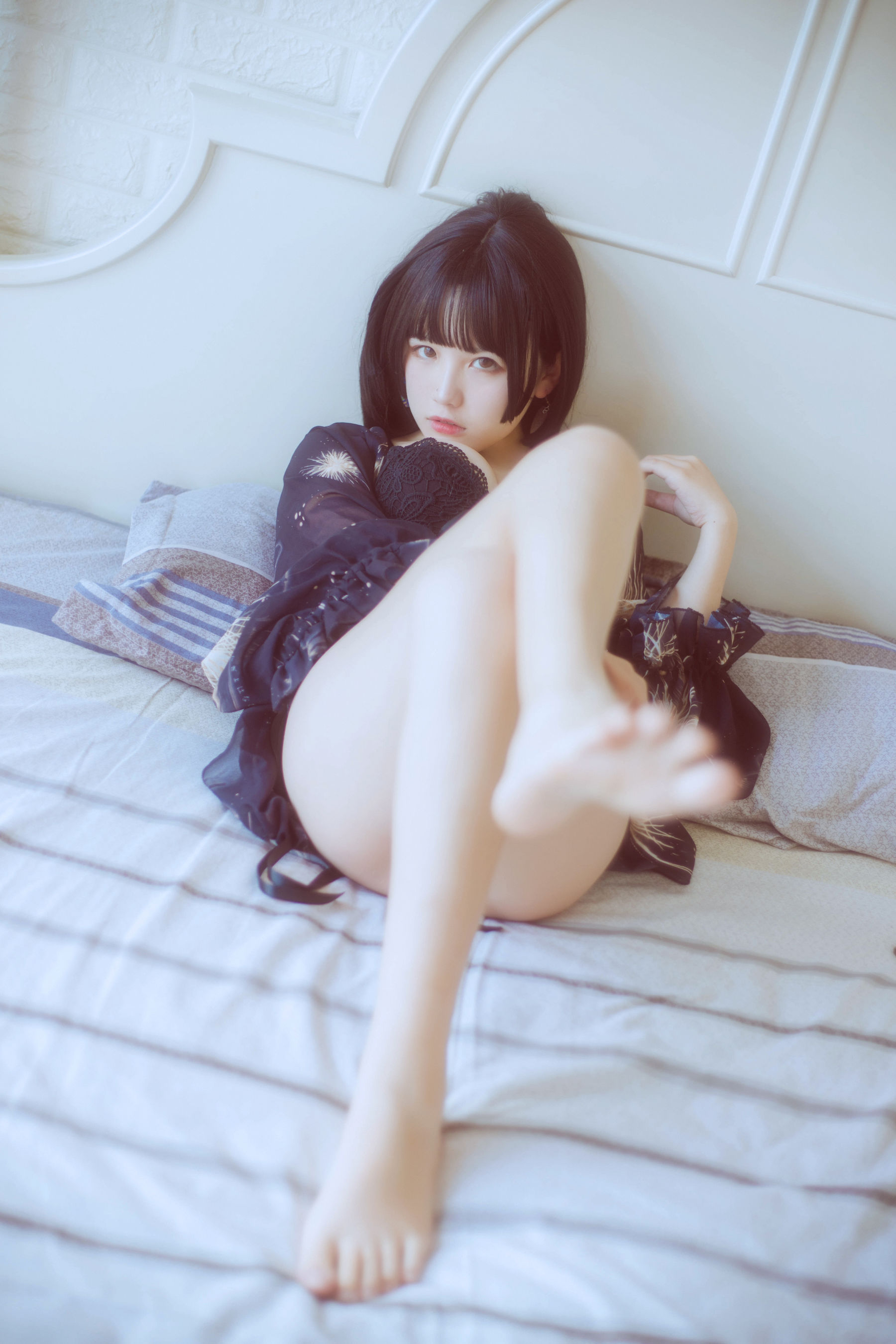 [福利COS] 阿半今天很开心 - 黑色吊带