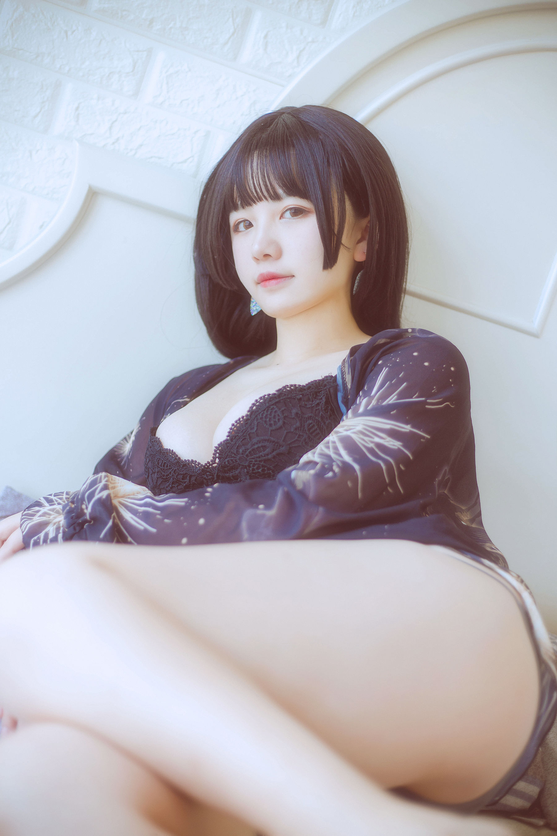 [福利COS] 阿半今天很开心 - 黑色吊带