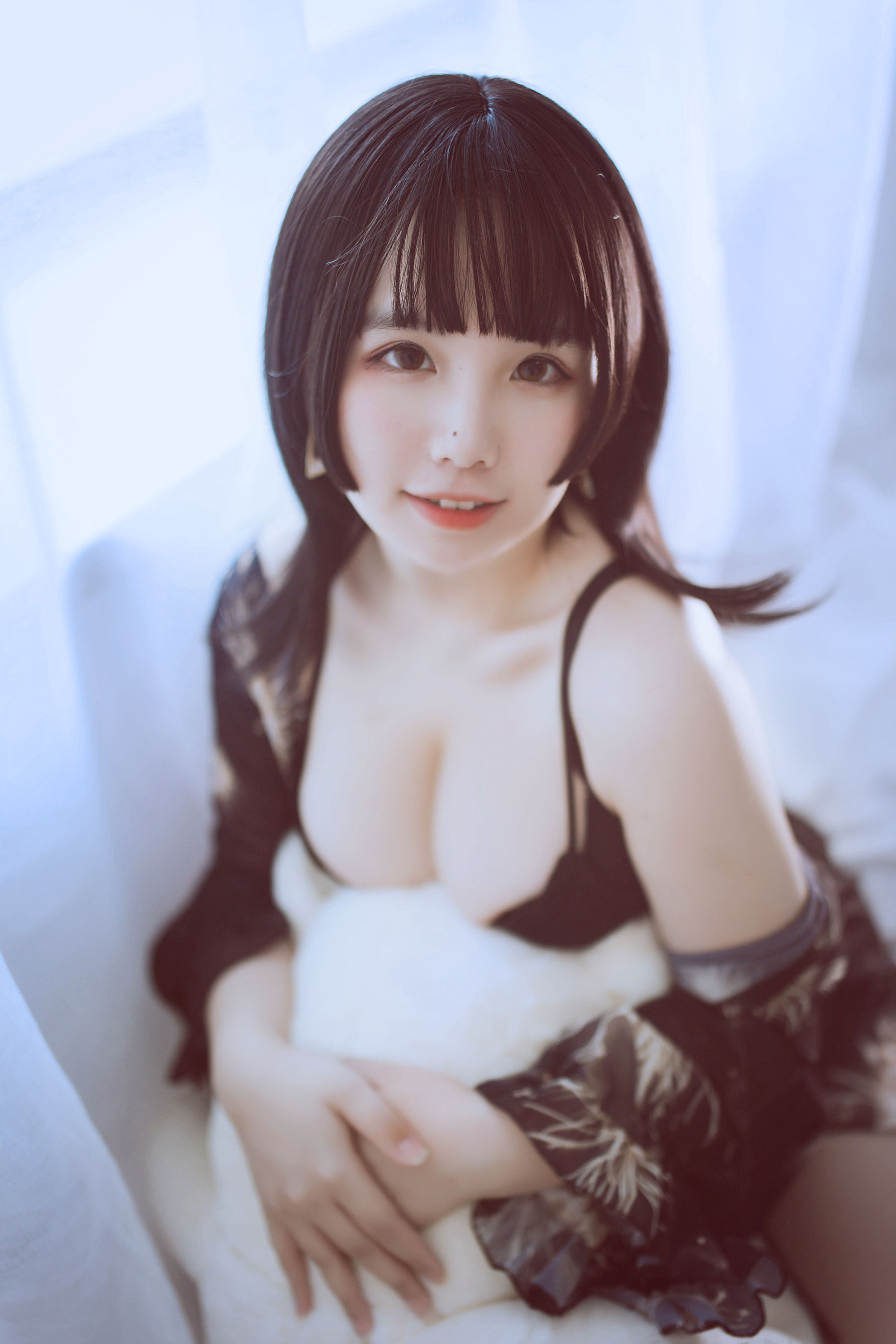 [福利COS] 阿半今天很开心 - 黑色吊带