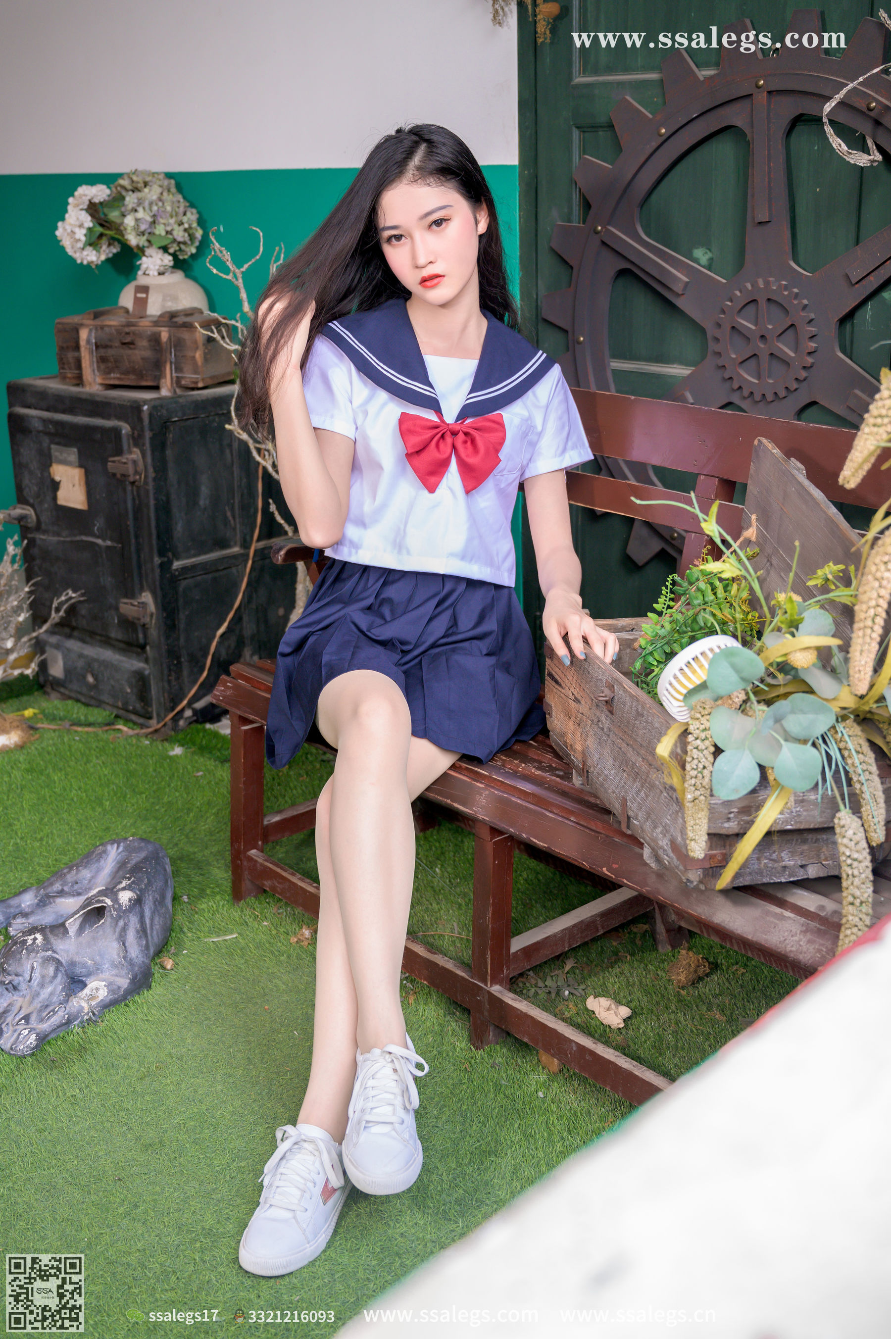 [SSA丝社]超清写真 No.421 漫漫 白色jk制服肉丝写真(上)