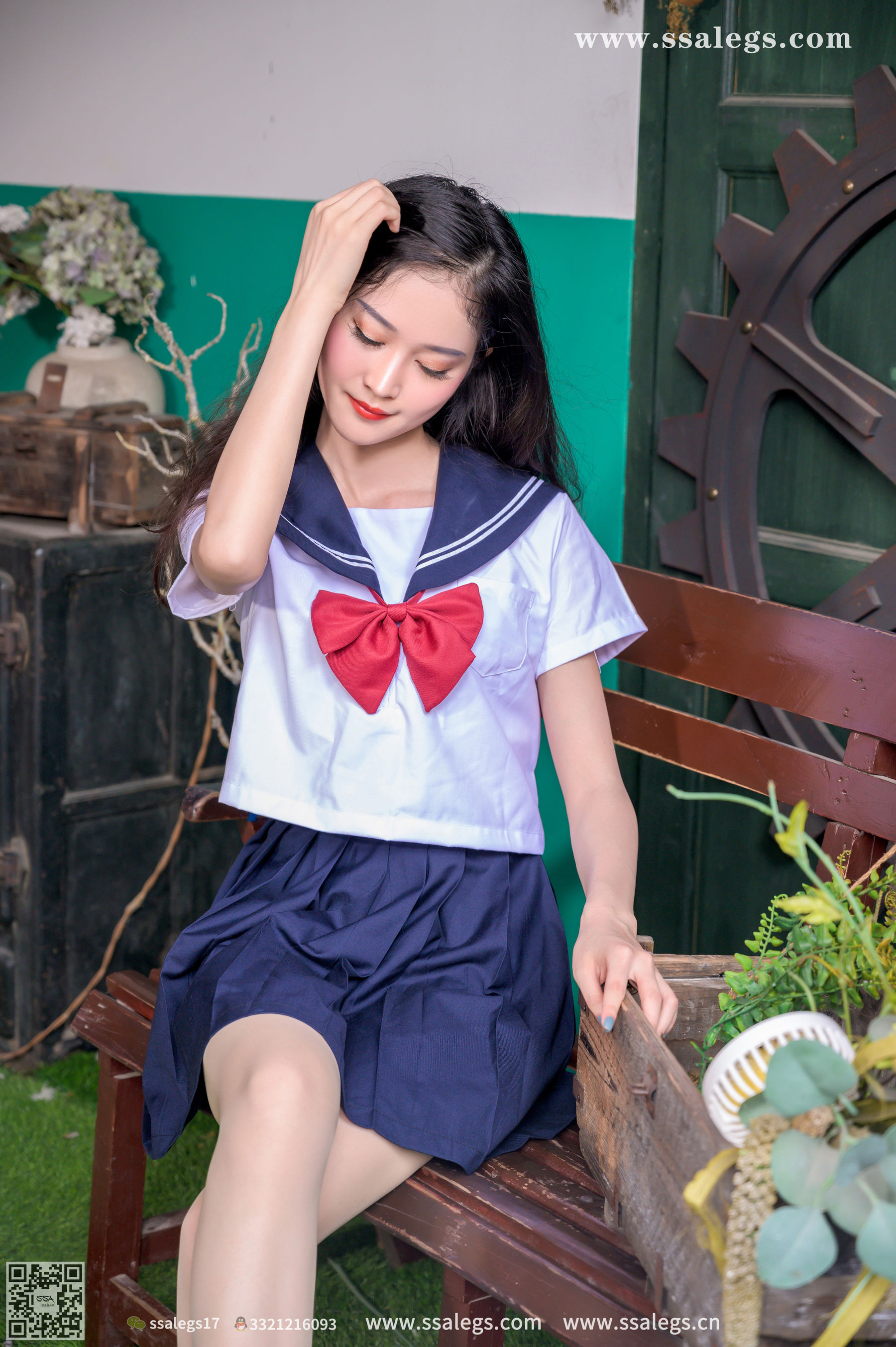 [SSA丝社]超清写真 No.421 漫漫 白色jk制服肉丝写真(上)