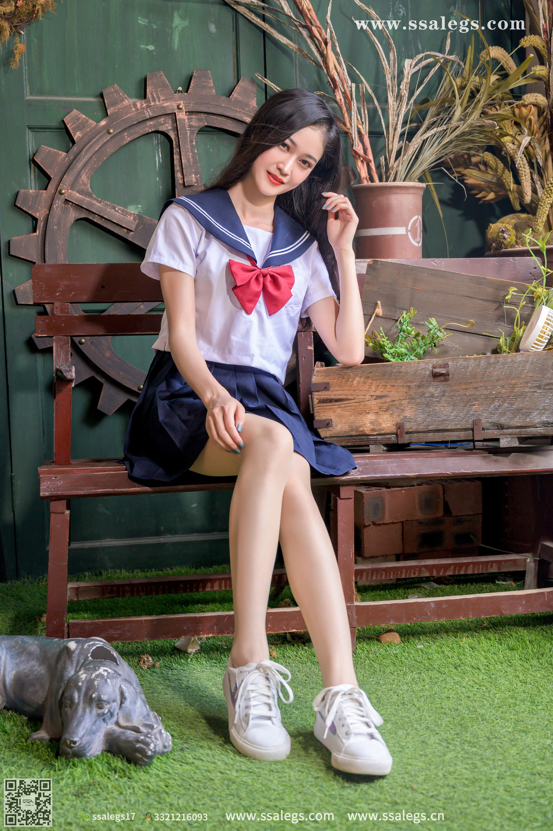 [SSA丝社]超清写真 No.421 漫漫 白色jk制服肉丝写真(上)