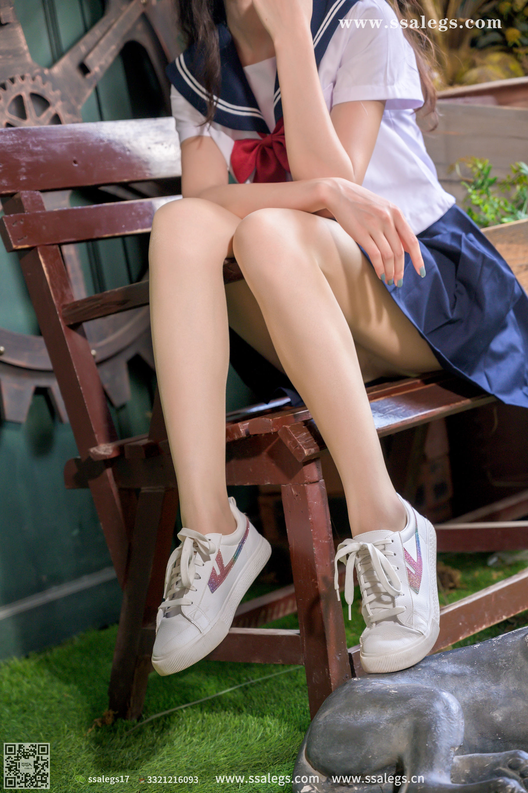 [SSA丝社]超清写真 No.421 漫漫 白色jk制服肉丝写真(上)