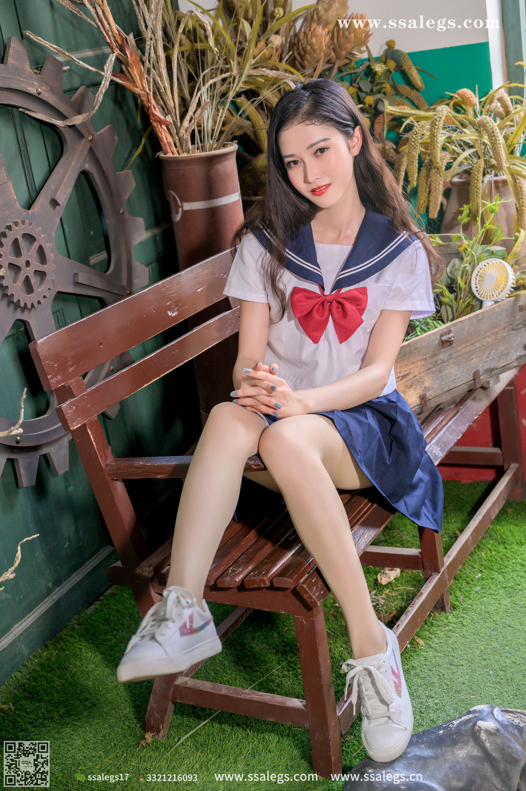 [SSA丝社]超清写真 No.421 漫漫 白色jk制服肉丝写真(上)
